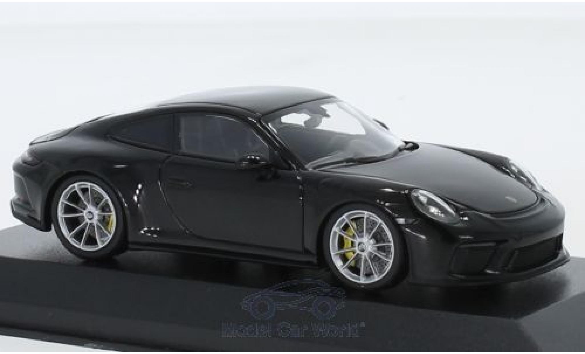 Porsche 991 GT3 1/43 Minichamps 911 (.2) GT3 Touring metallic black 2018 diecast model cars