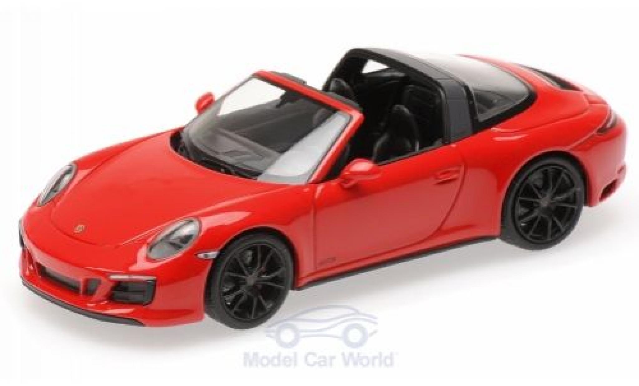 Porsche 991 Targa 1/43 Minichamps 911 (.2) Targa 4 GTS red 2016 diecast model cars
