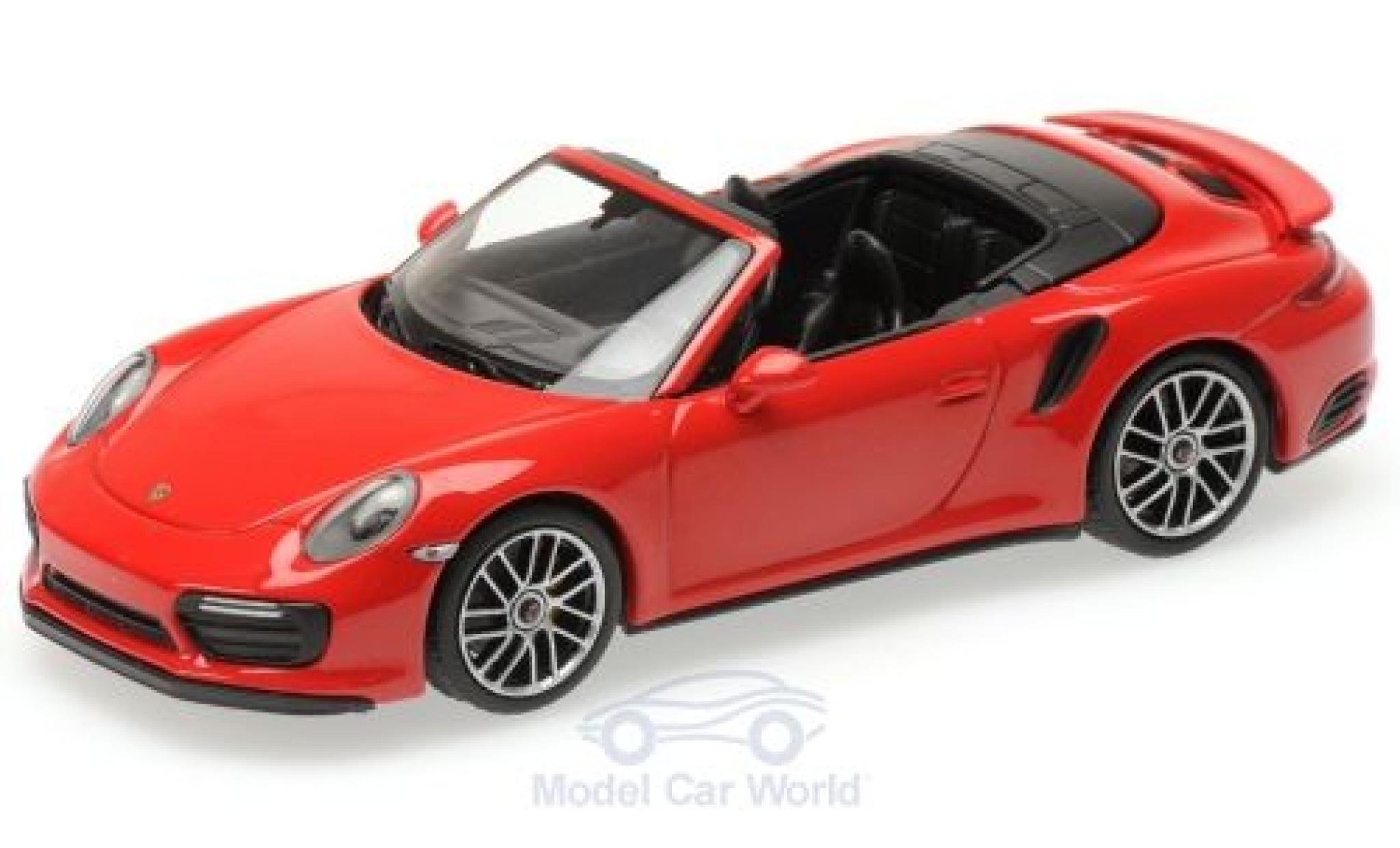 Porsche 991 Turbo S 1/43 Minichamps 911 (.2) Turbo S Convertible red 2016 diecast model cars