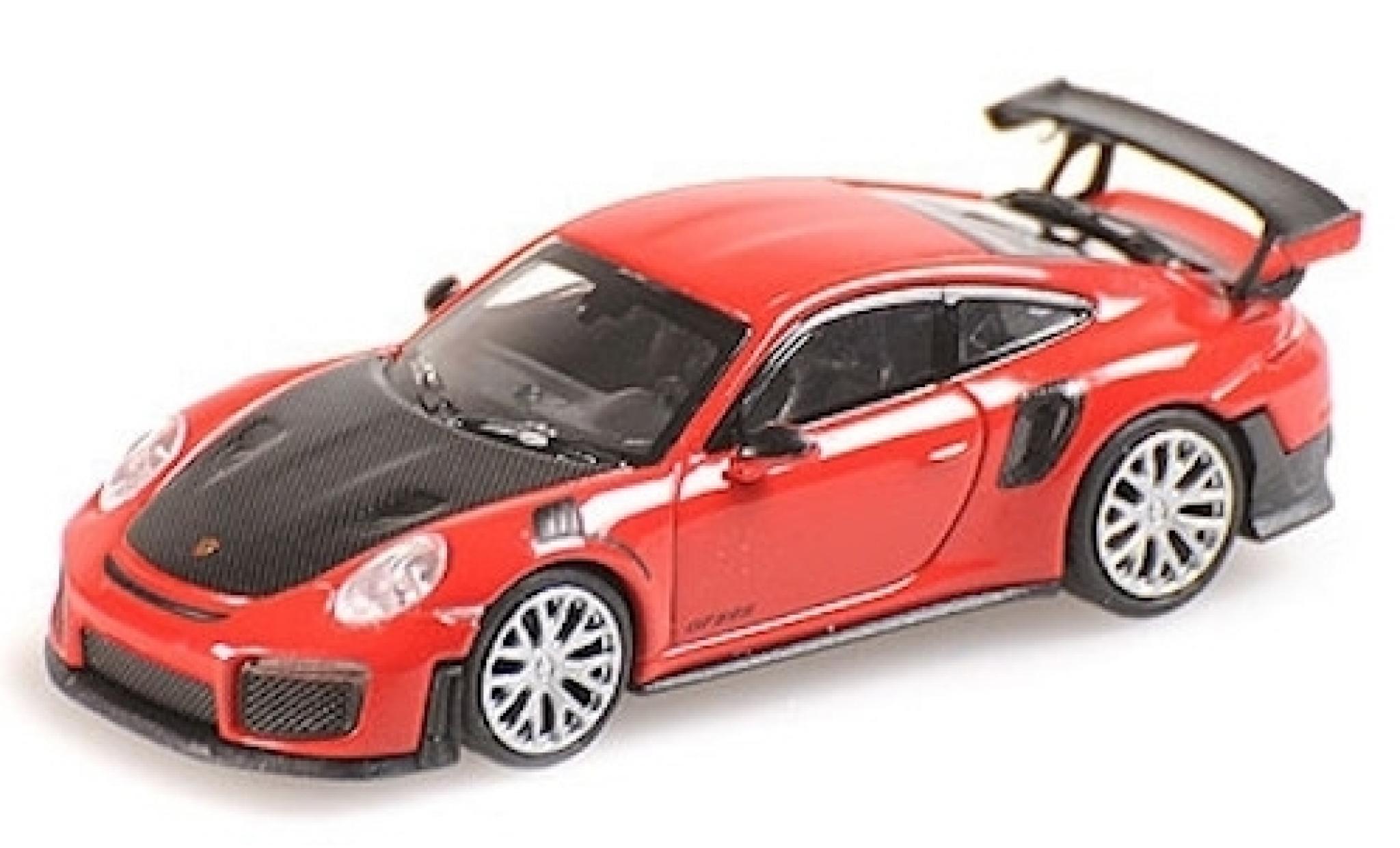 Porsche 991 GT2 RS 1/87 Minichamps 911 () GT2 RS red 2018 avec Carbon-Capot diecast model cars
