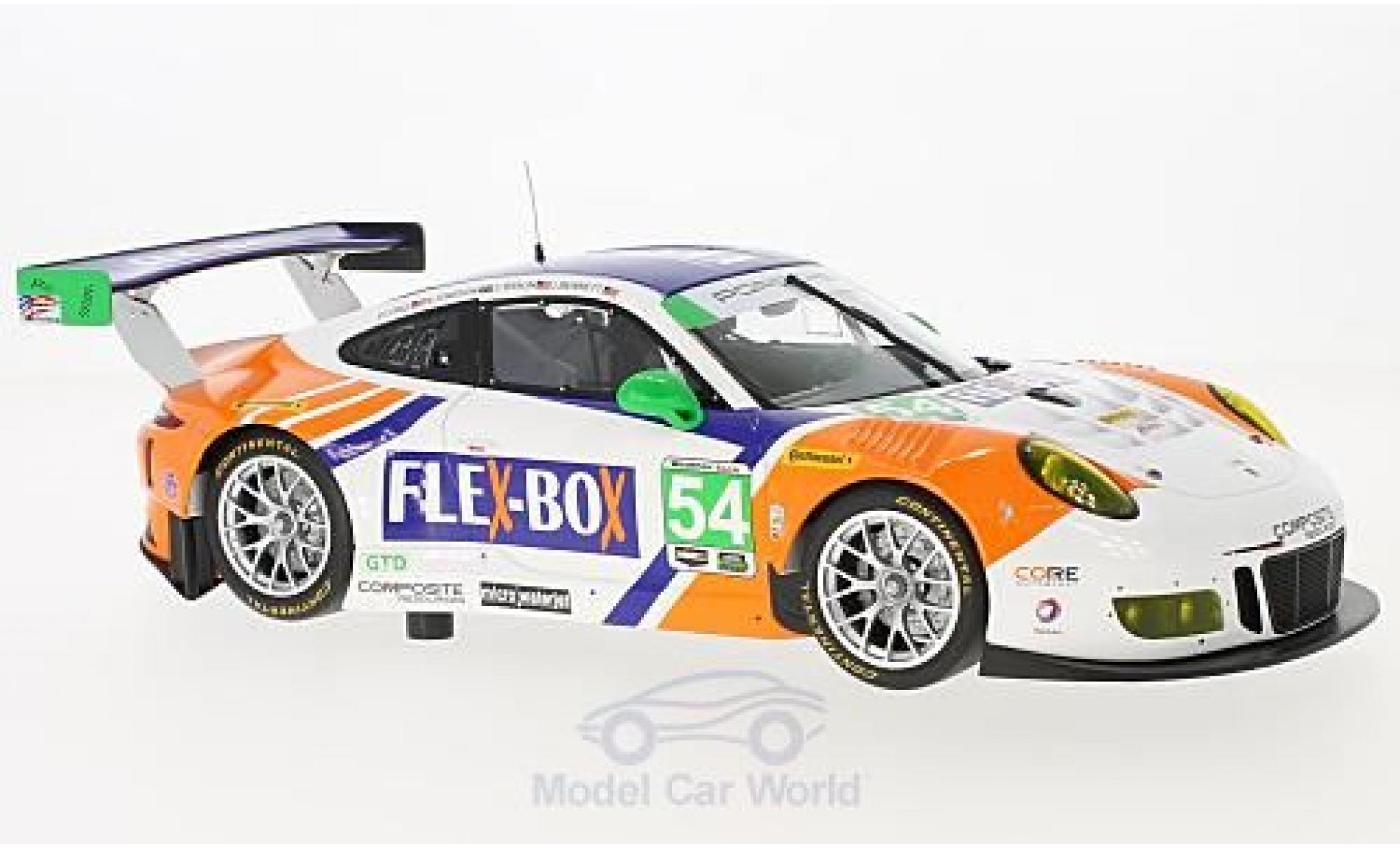 Porsche 991 GT3 R 1/18 Minichamps 911 () GT3 R No.54 Core Autosport Flex-Box 24h Daytona 2017 J.Bennett/C.Braun/P.Long/N.J&ouml;nsson diecast model cars