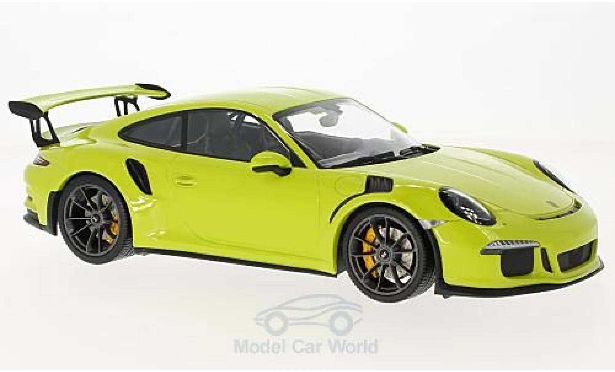 Porsche 991 GT3 RS 1/18 Minichamps 911 () GT3 RS green 2015 diecast model cars