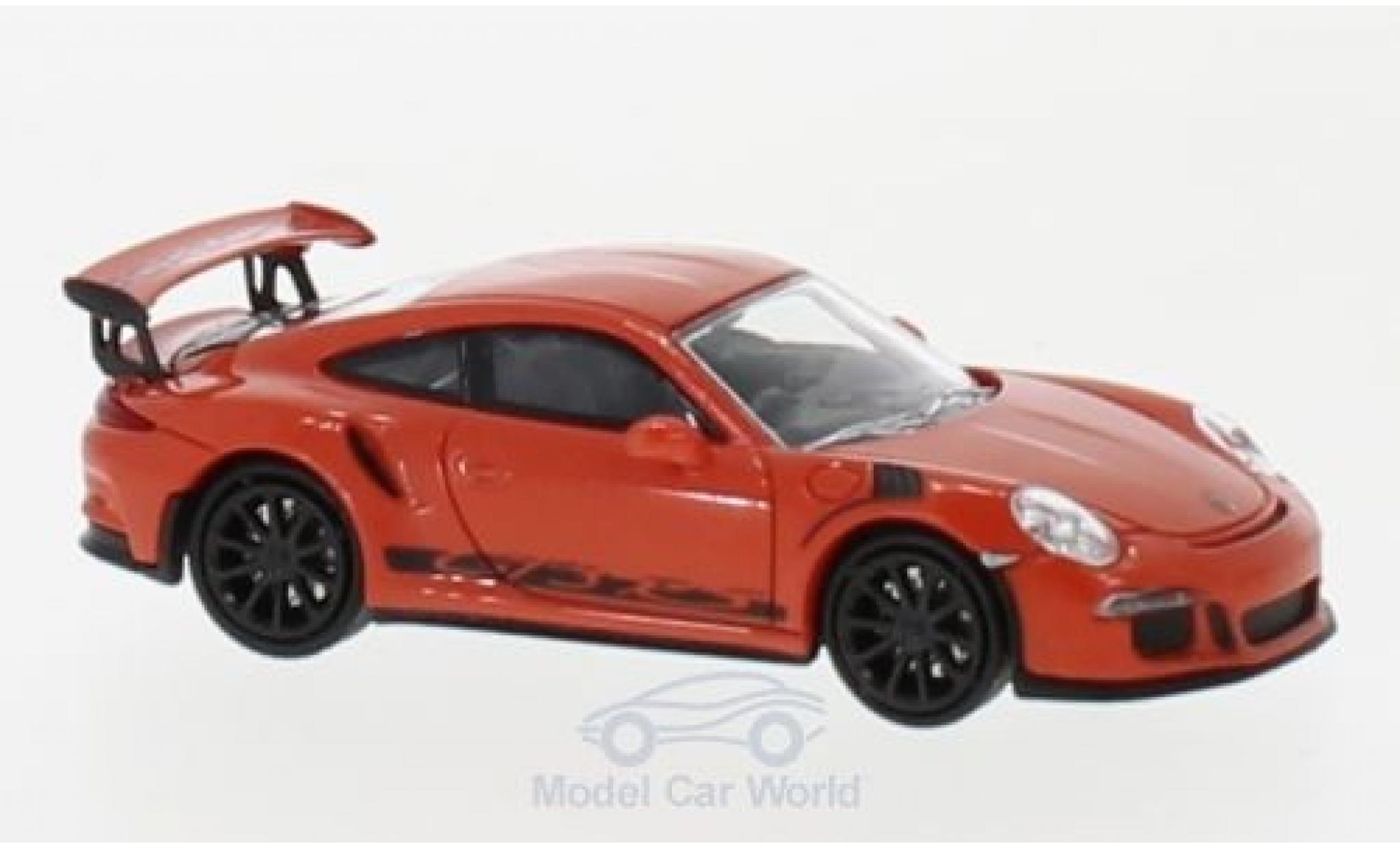 Porsche 991 GT3 RS 1/87 Minichamps 911 () GT3 RS orange/black 2013 diecast model cars