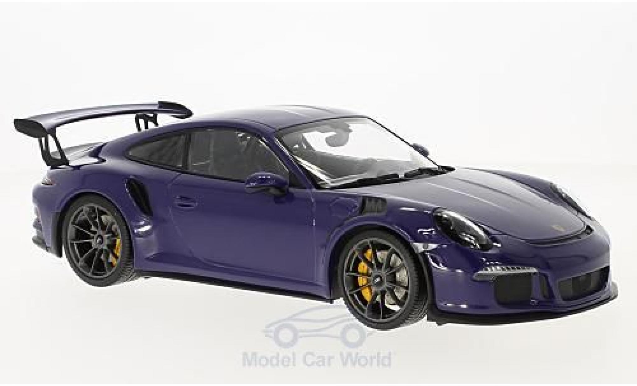 Porsche 991 GT3 RS 1/18 Minichamps 911 () GT3 RS purple 2015 diecast model cars