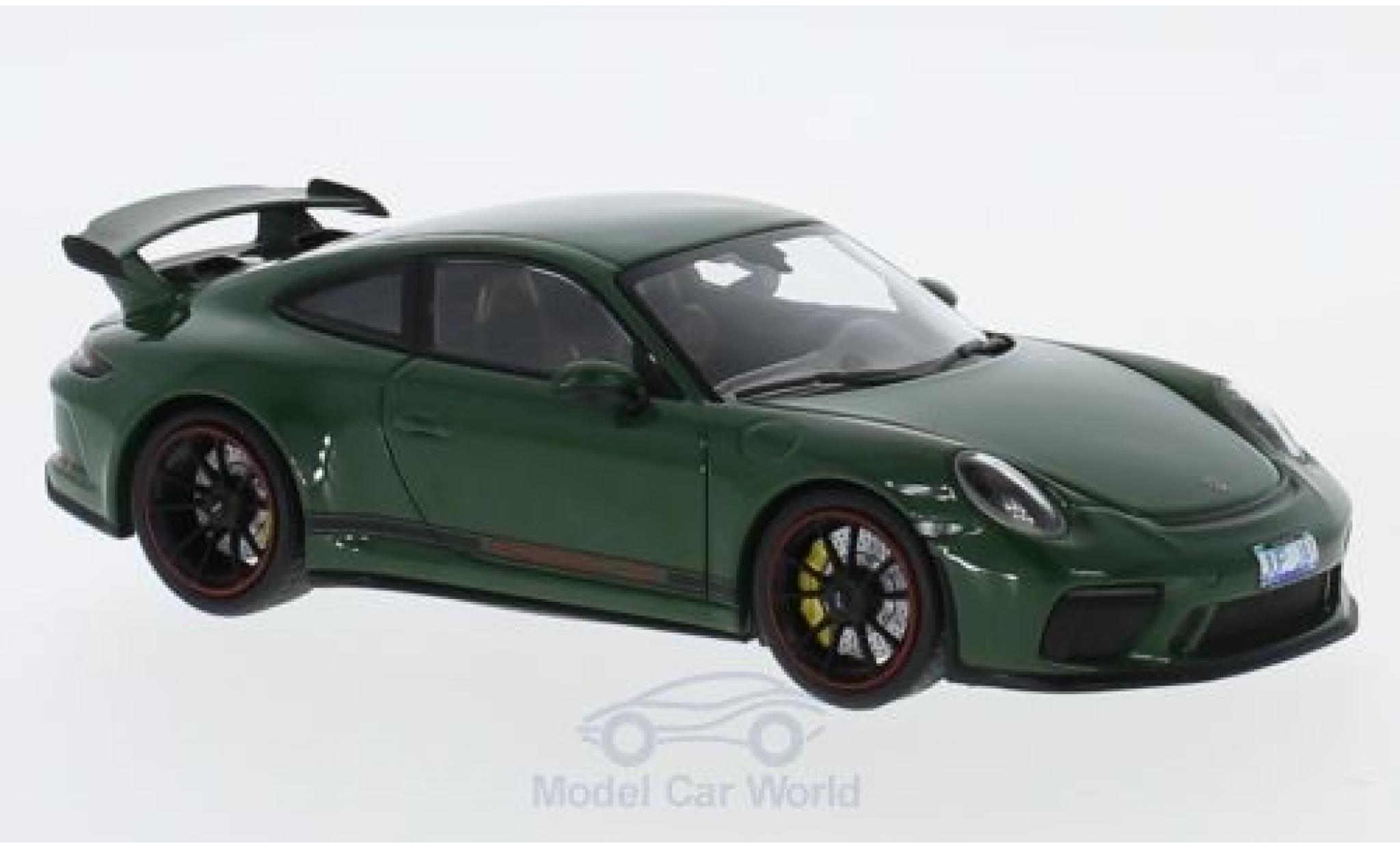 Porsche 991 GT3 1/43 Minichamps 911 ( II) GT3 green 2017 diecast model cars