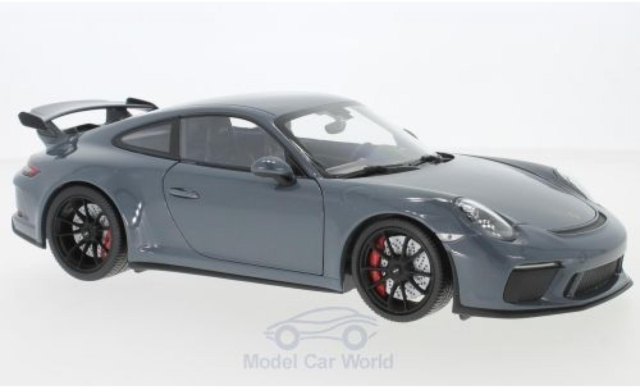 Porsche 991 GT3 1/18 Minichamps 911 ( II) GT3 metallic grey 2017 diecast model cars