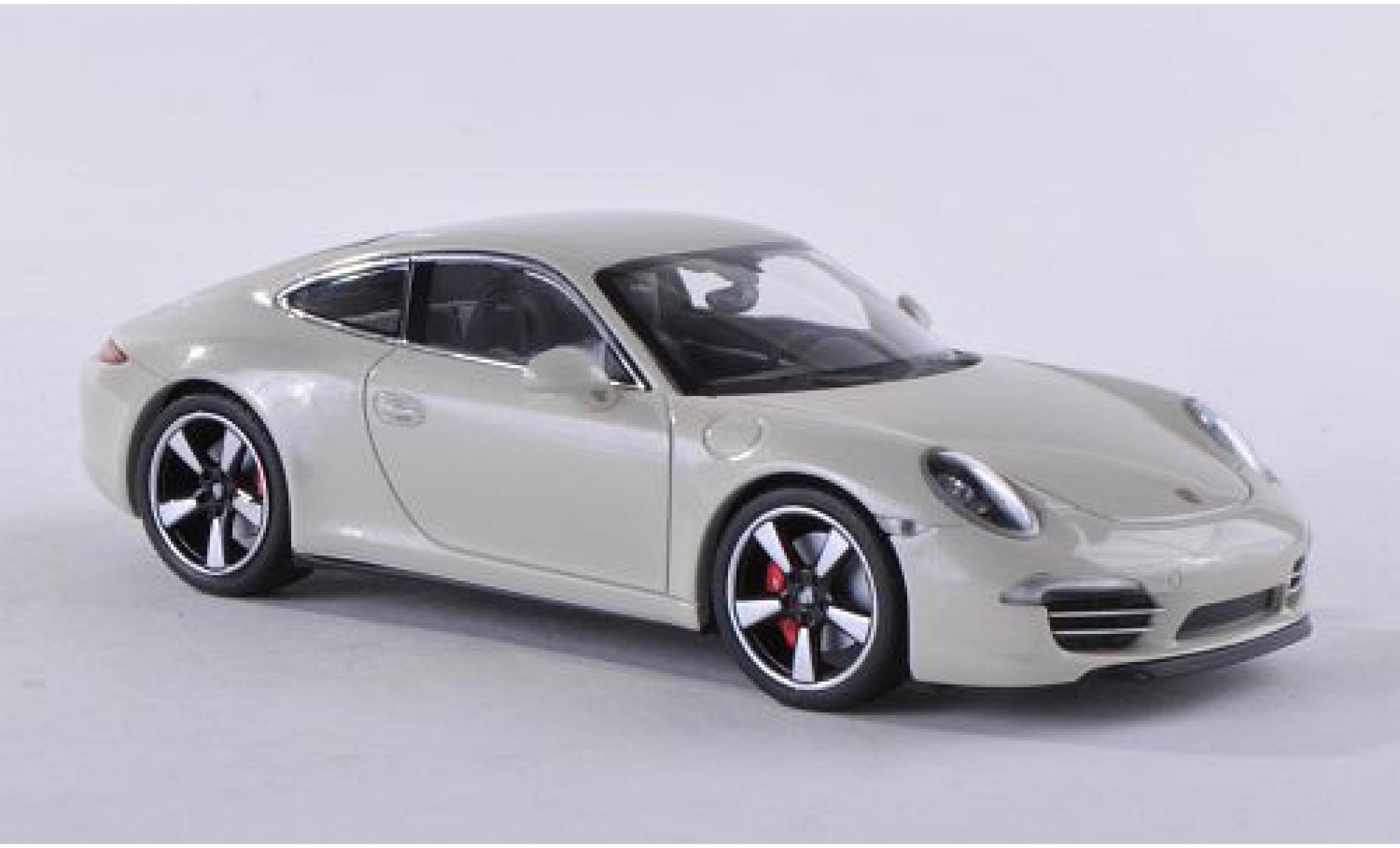 Porsche 991 1/43 Minichamps 911 () metallic white 2013 50 ann&eacute;es diecast model cars