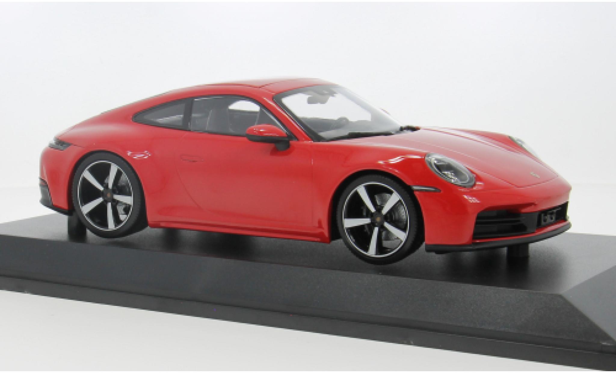 Porsche 992 1/18 Minichamps 911 (.2) Carrera Coupe red 2024 1:18 diecast model cars