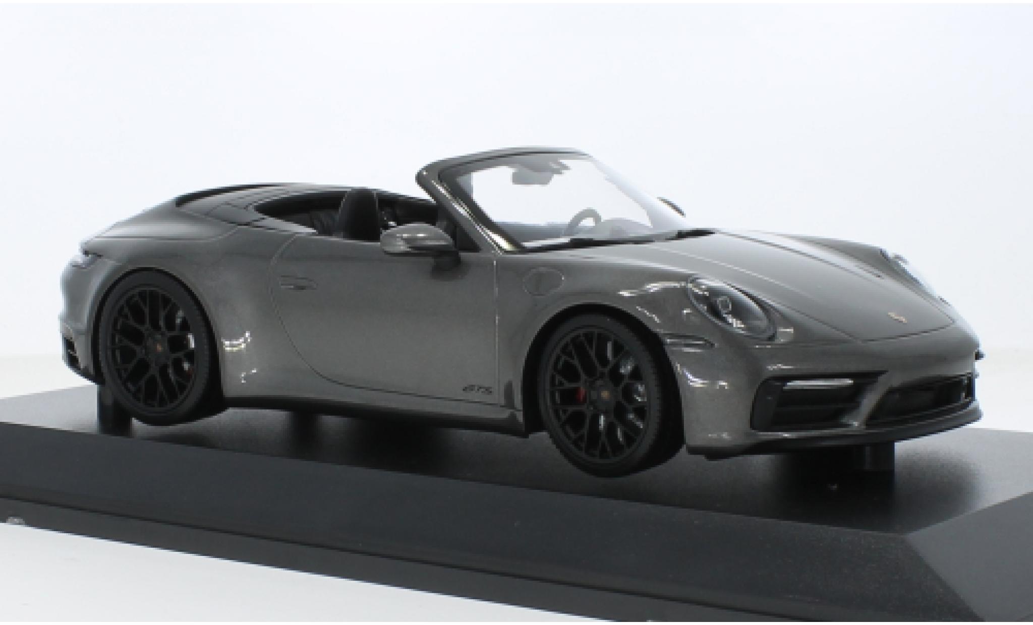 Porsche 992 GTS 1/18 Minichamps 911  Carrera 4 Convertible metallise grey 2020 1:18 diecast model cars