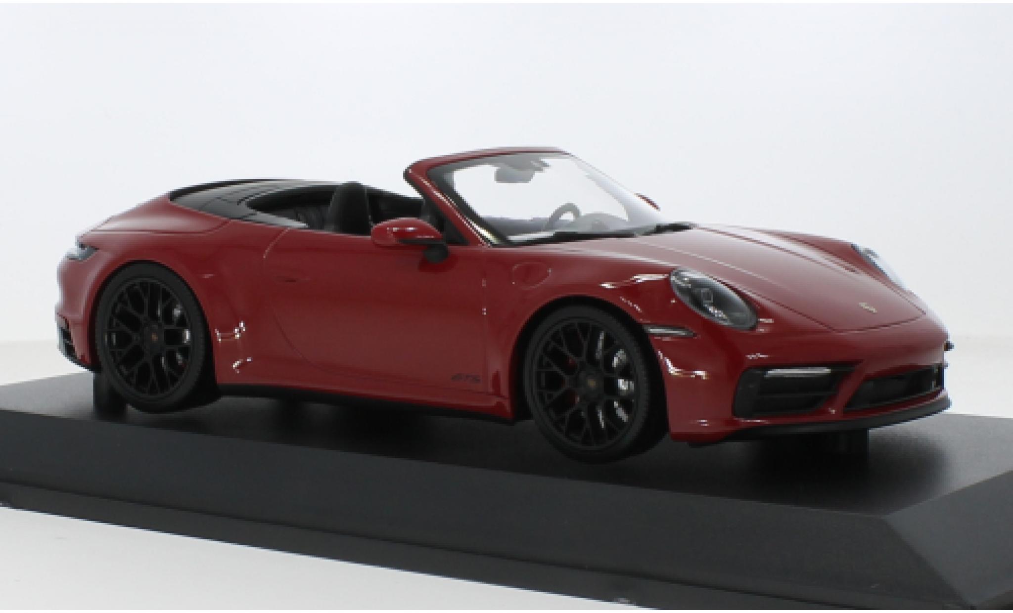 Porsche 992 GTS 1/18 Minichamps 911  Carrera 4 Convertible red 2020 1:18 diecast model cars
