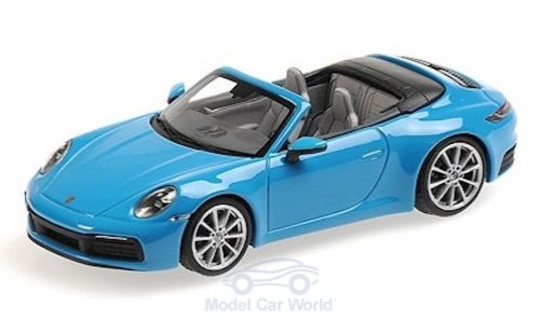 Porsche 992 4S 1/43 Minichamps 911 () Carrera 4S Convertible blue 2019 diecast model cars