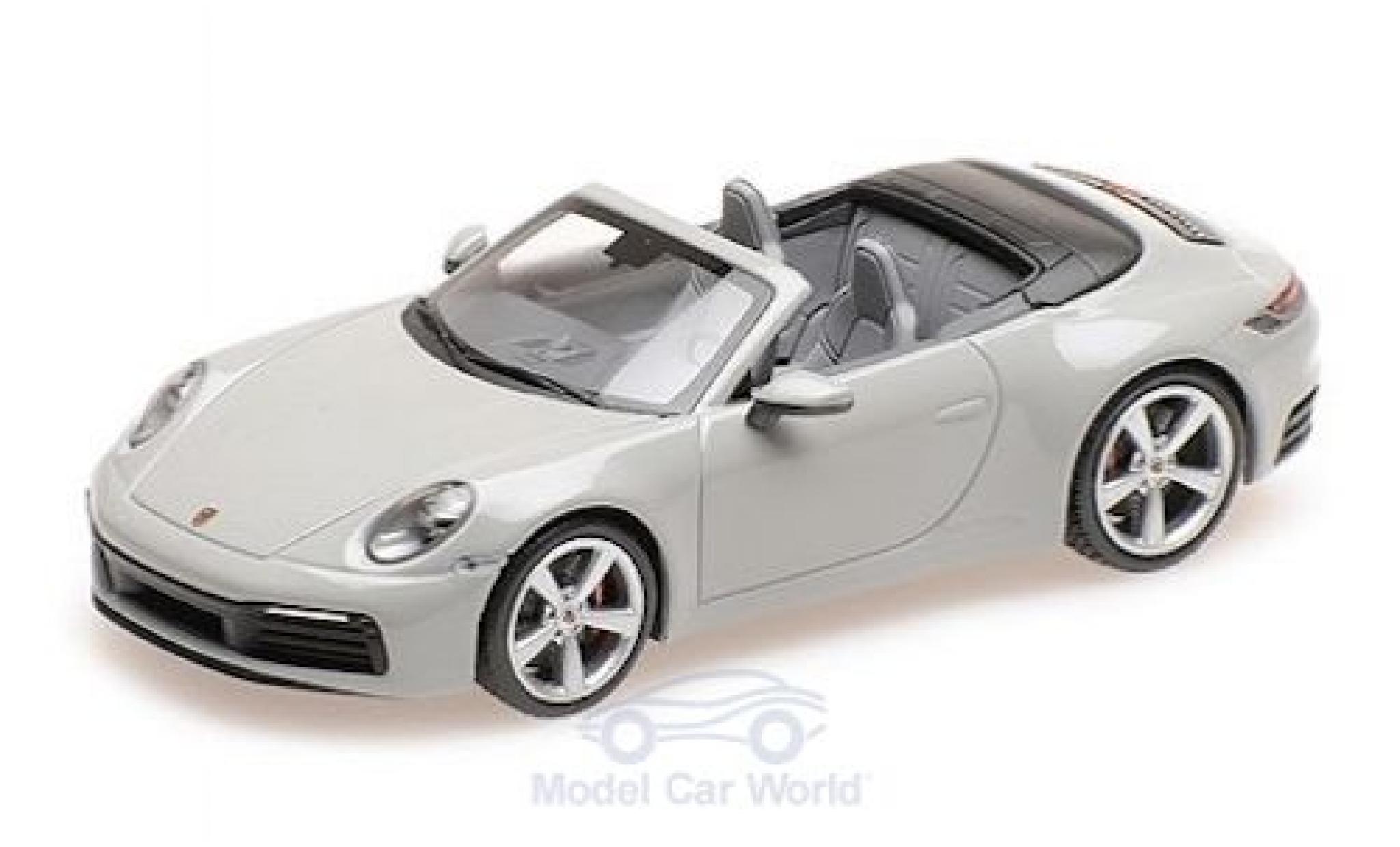 Porsche 992 4S 1/43 Minichamps 911 () Carrera 4S Convertible grey 2019 diecast model cars