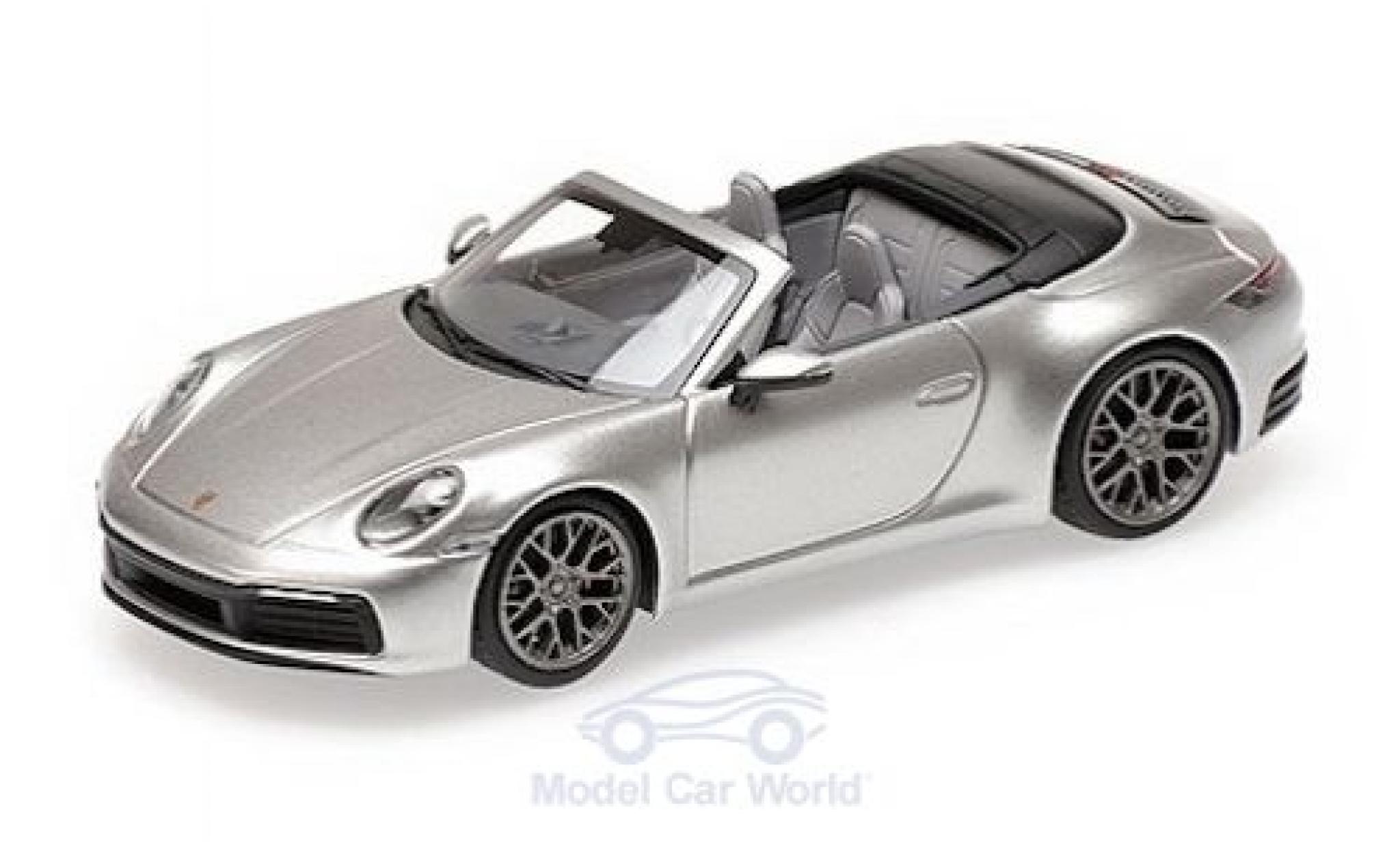 Porsche 992 4S 1/43 Minichamps 911 () Carrera 4S Convertible grey 2019 diecast model cars