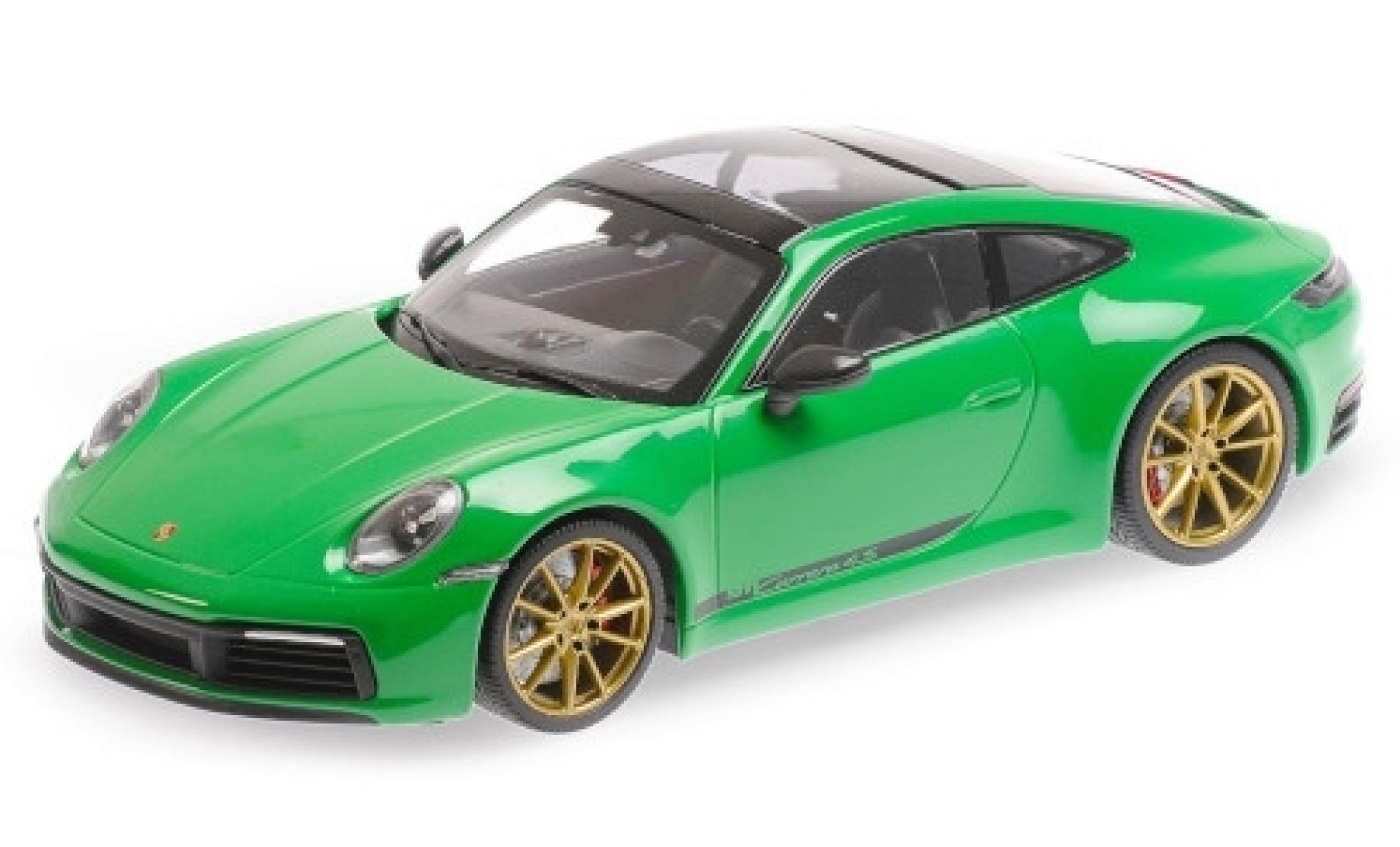 Porsche 992 4S 1/18 Minichamps 911 () Carrera 4S green 2019 diecast model cars