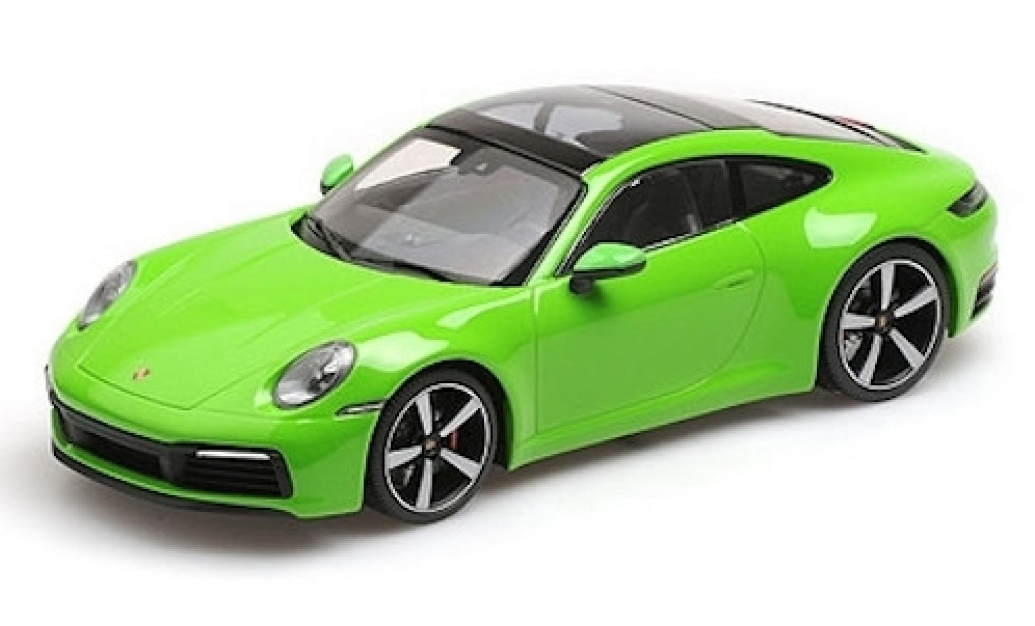 Porsche 992 4S 1/43 Minichamps 911 () Carrera 4S green 2019 diecast model cars