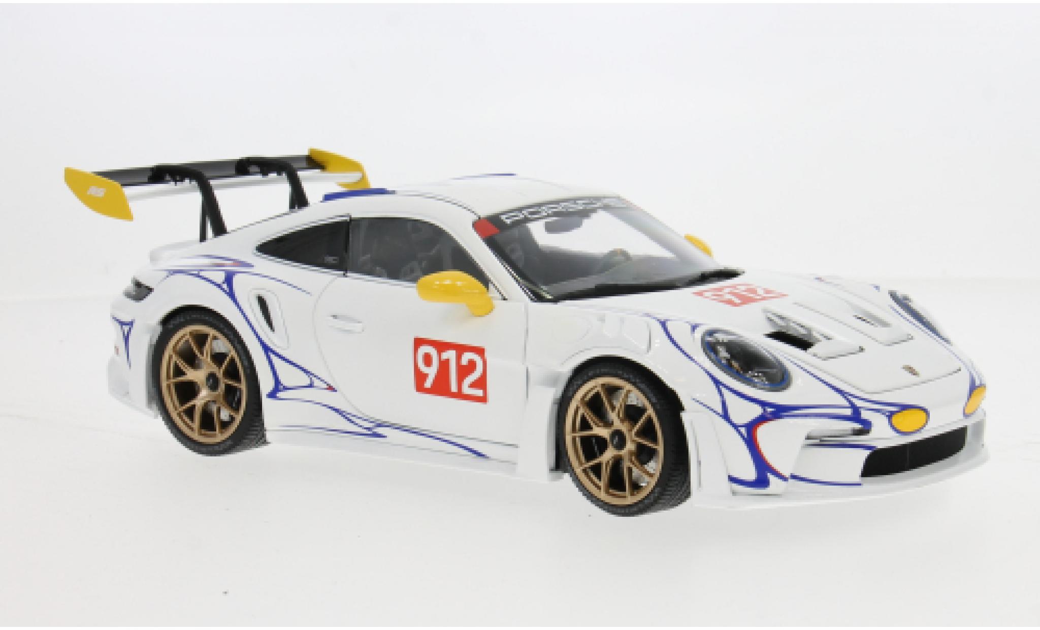 Porsche 992 GT3 R 1/18 Minichamps 911  S white/yellow 2023 1:18 diecast model cars