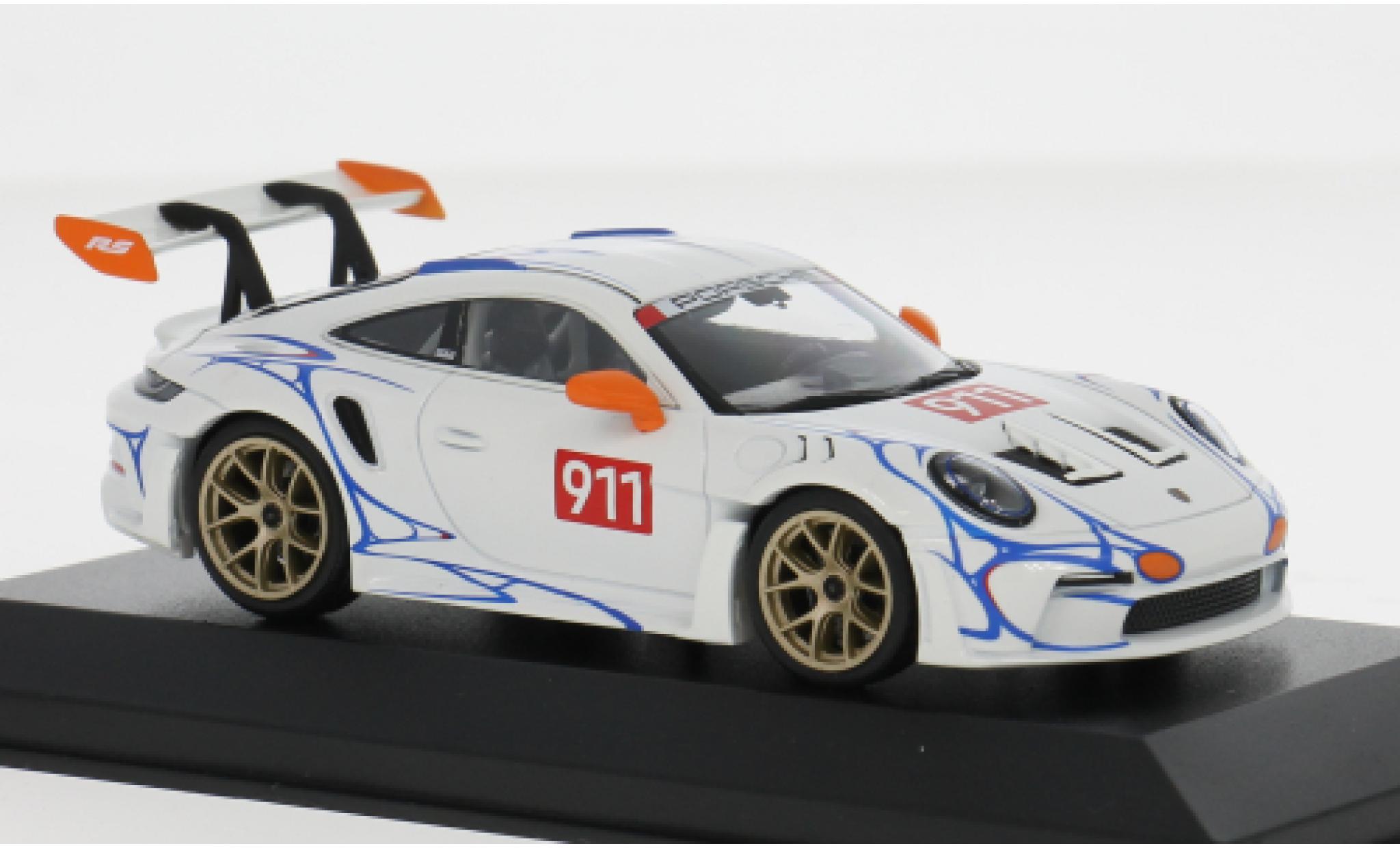 Porsche 992 GT3 R 1/43 Minichamps 911  S white/orange 2023 1:43 diecast model cars