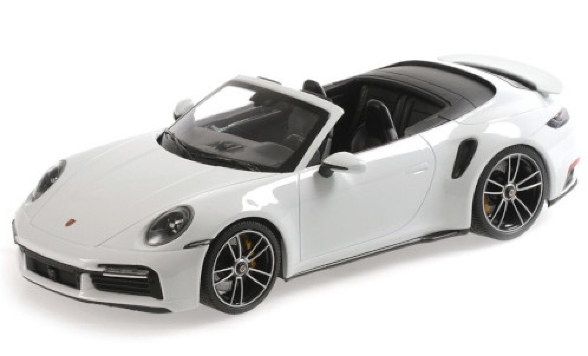 Porsche 992 Turbo s 1/18 Minichamps 911 () Turbo S Convertible metallic white 2020 diecast model cars