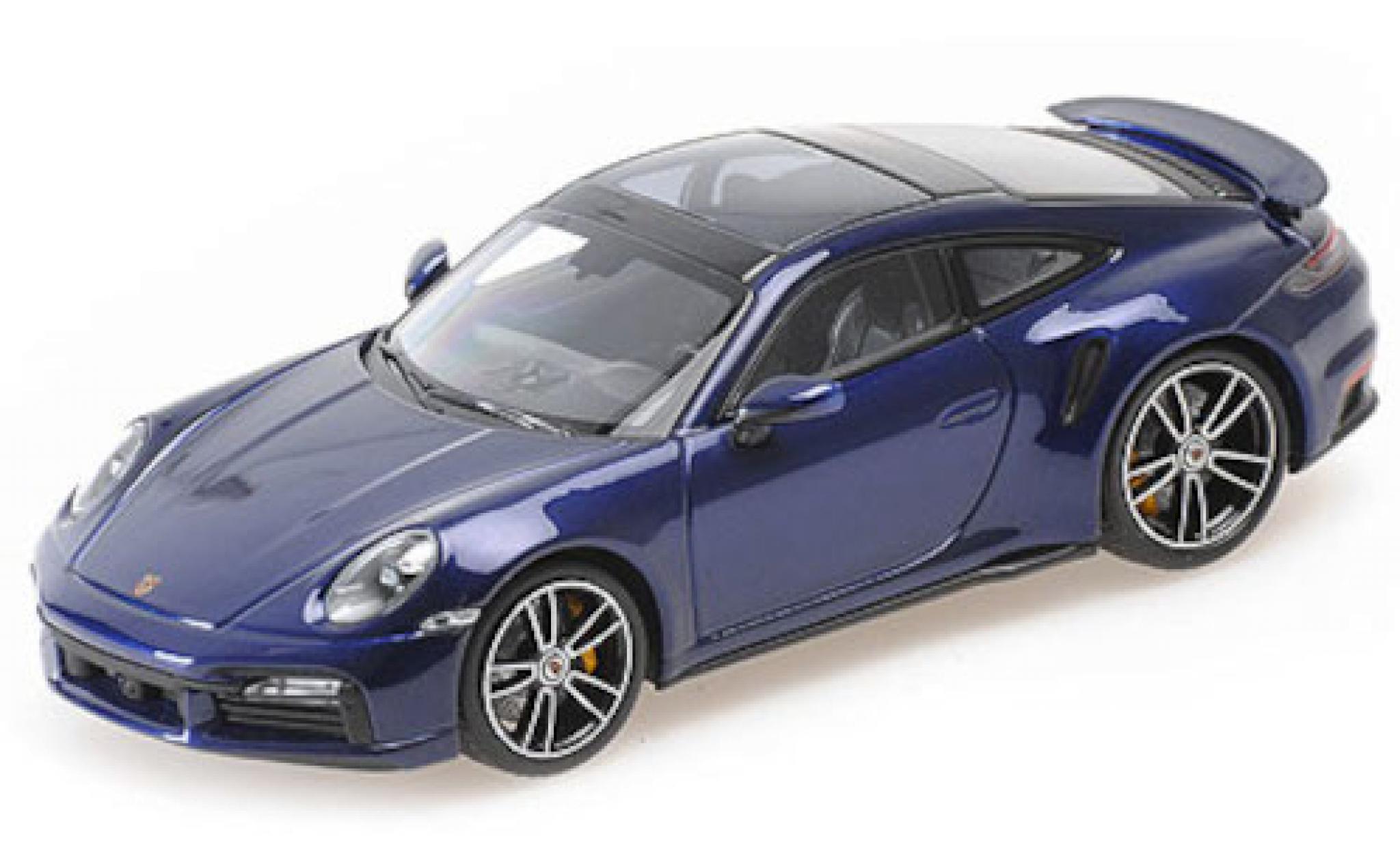 Porsche 992 Turbo s 1/43 Minichamps 911 () Turbo S metallic blue 2020 diecast model cars