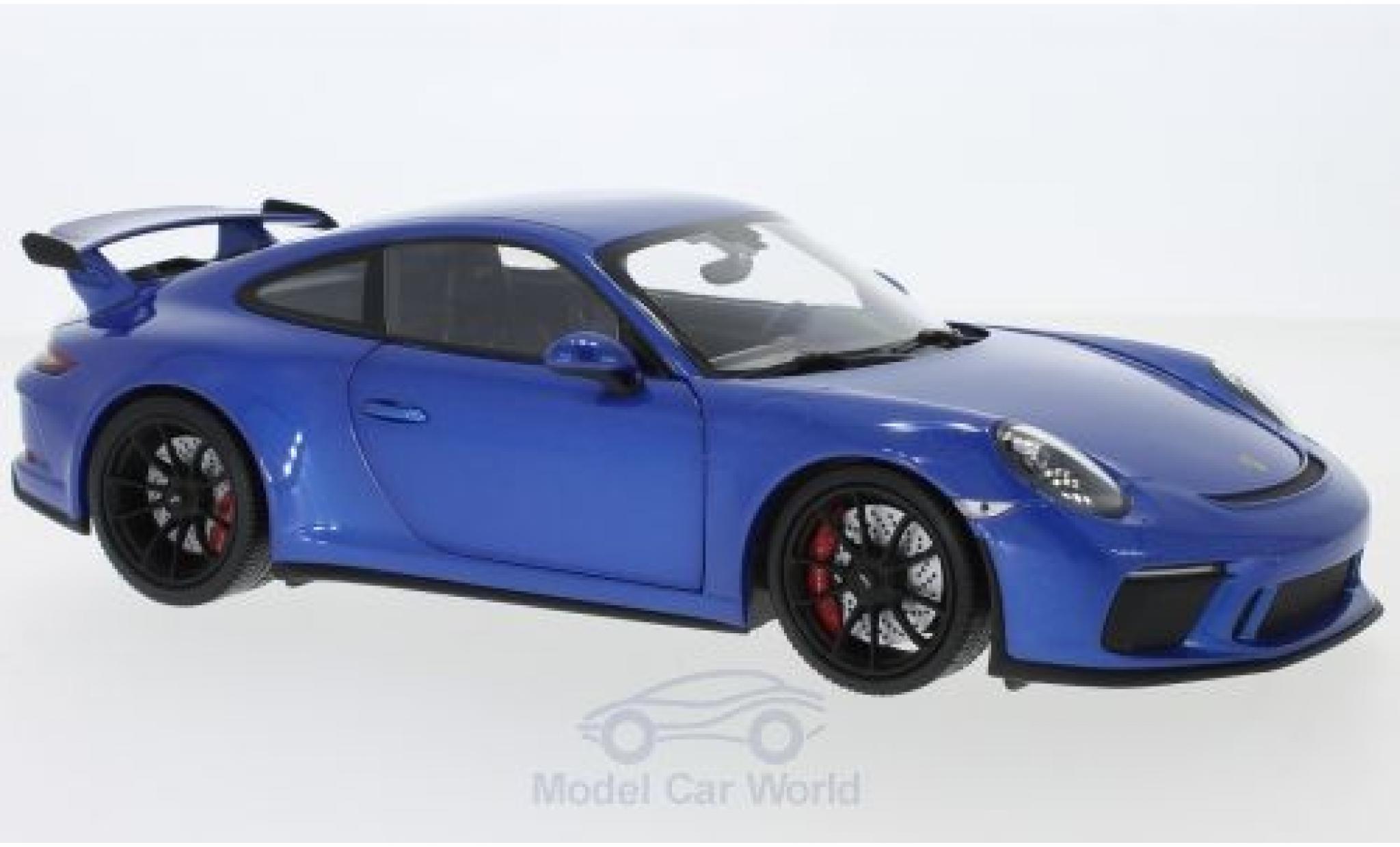 Porsche 991 GT3 1/18 Minichamps 911 (997.2) GT3 metallic blue 2017 diecast model cars