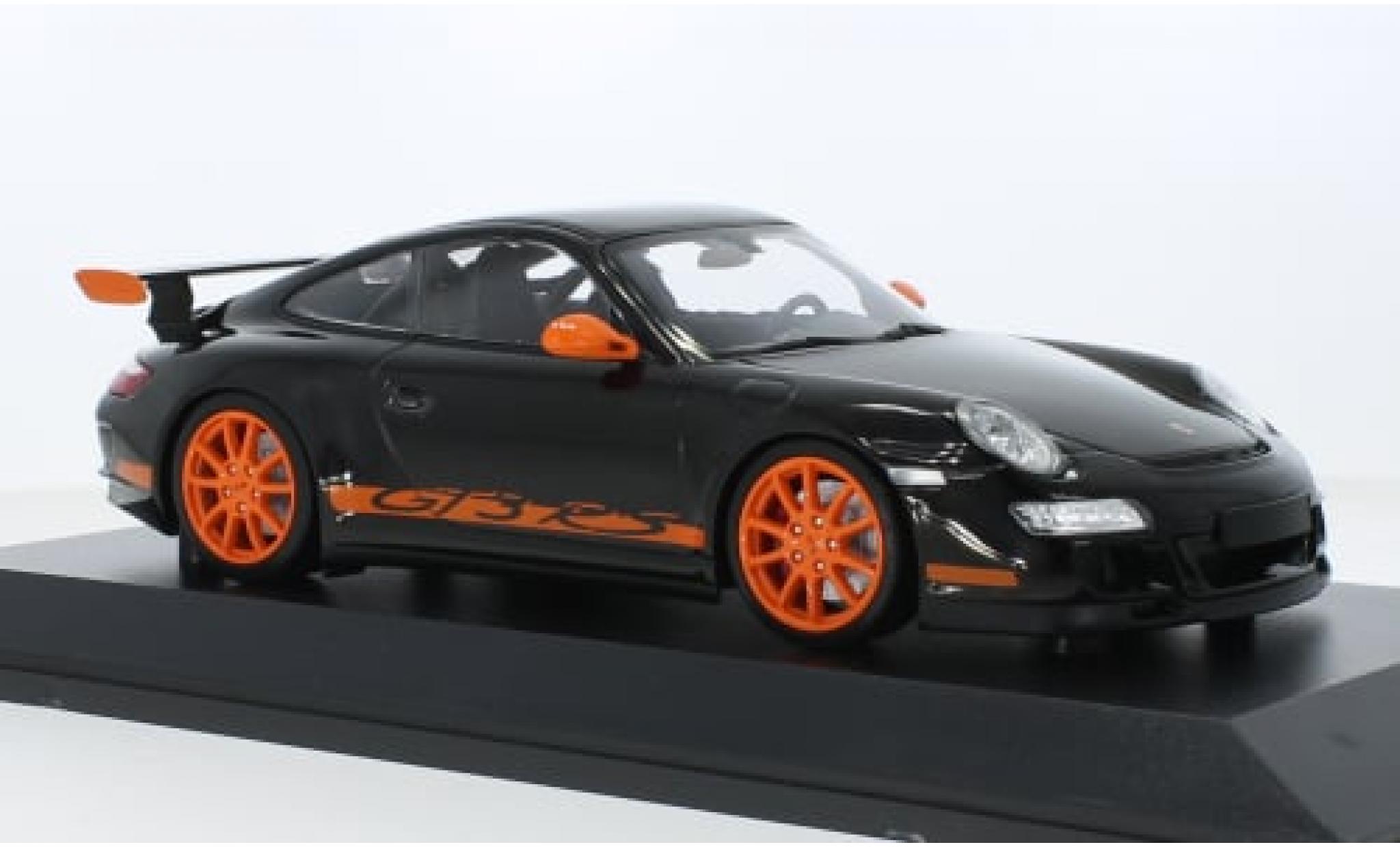Porsche 997 GT3 RS 1/18 Minichamps 911  black/orange 2007 1:18 diecast model cars