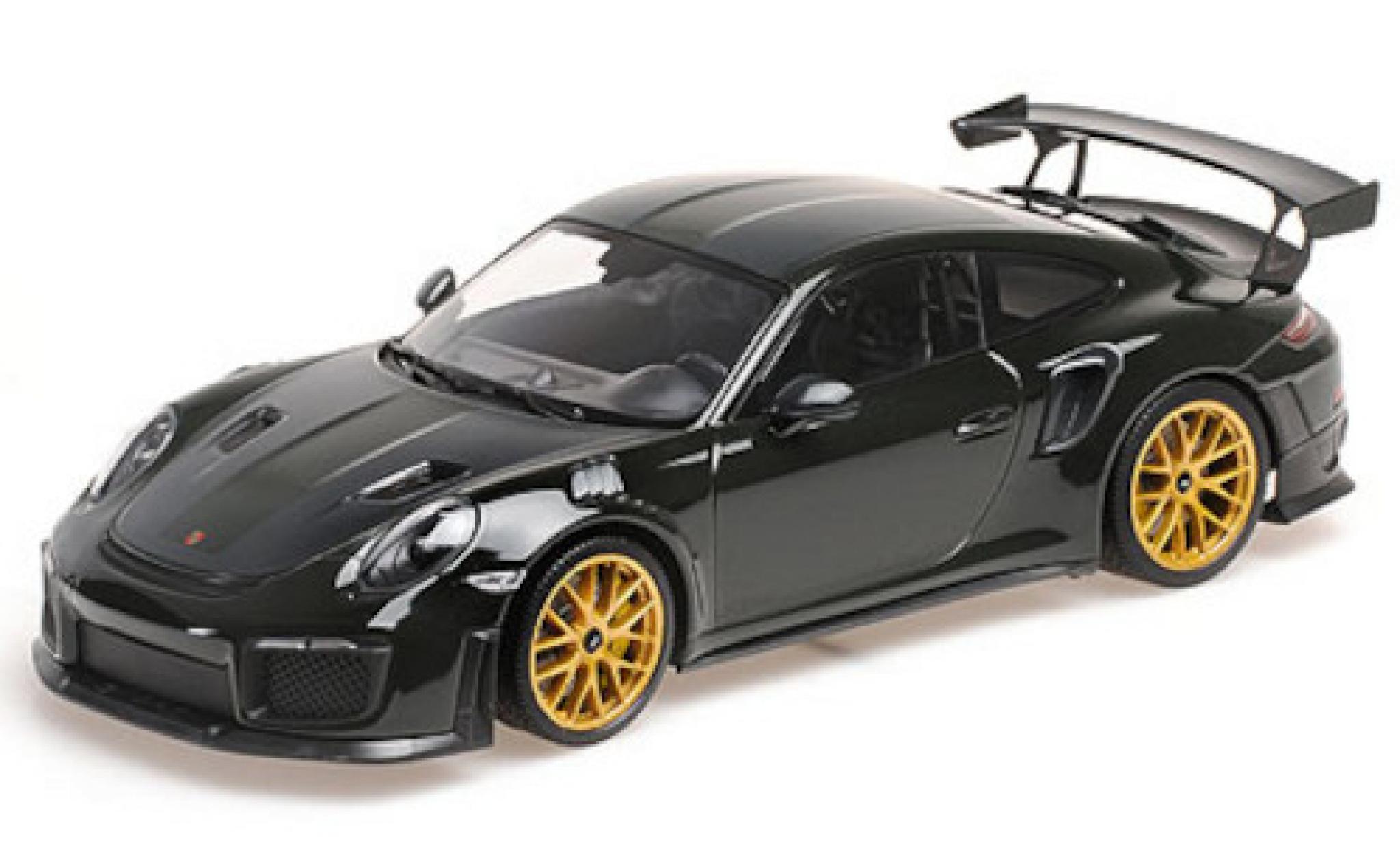 Porsche 991 GT2 RS 1/18 Minichamps 911 GT2 RS (.2) green/carbon 2018 avec Weissach Paket et dor&eacute; Magnesium jantes diecast model cars