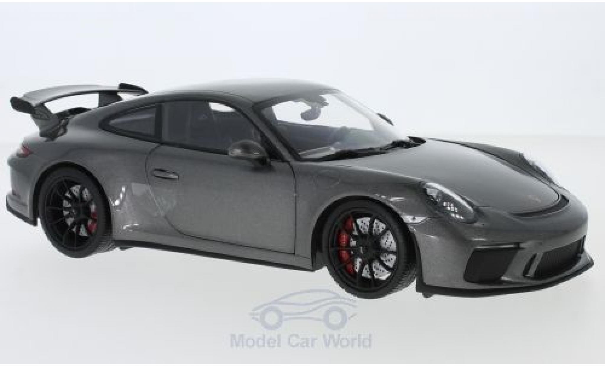 Porsche 991 GT3 1/18 Minichamps 911 GT3 metallic grey 2017 diecast model cars