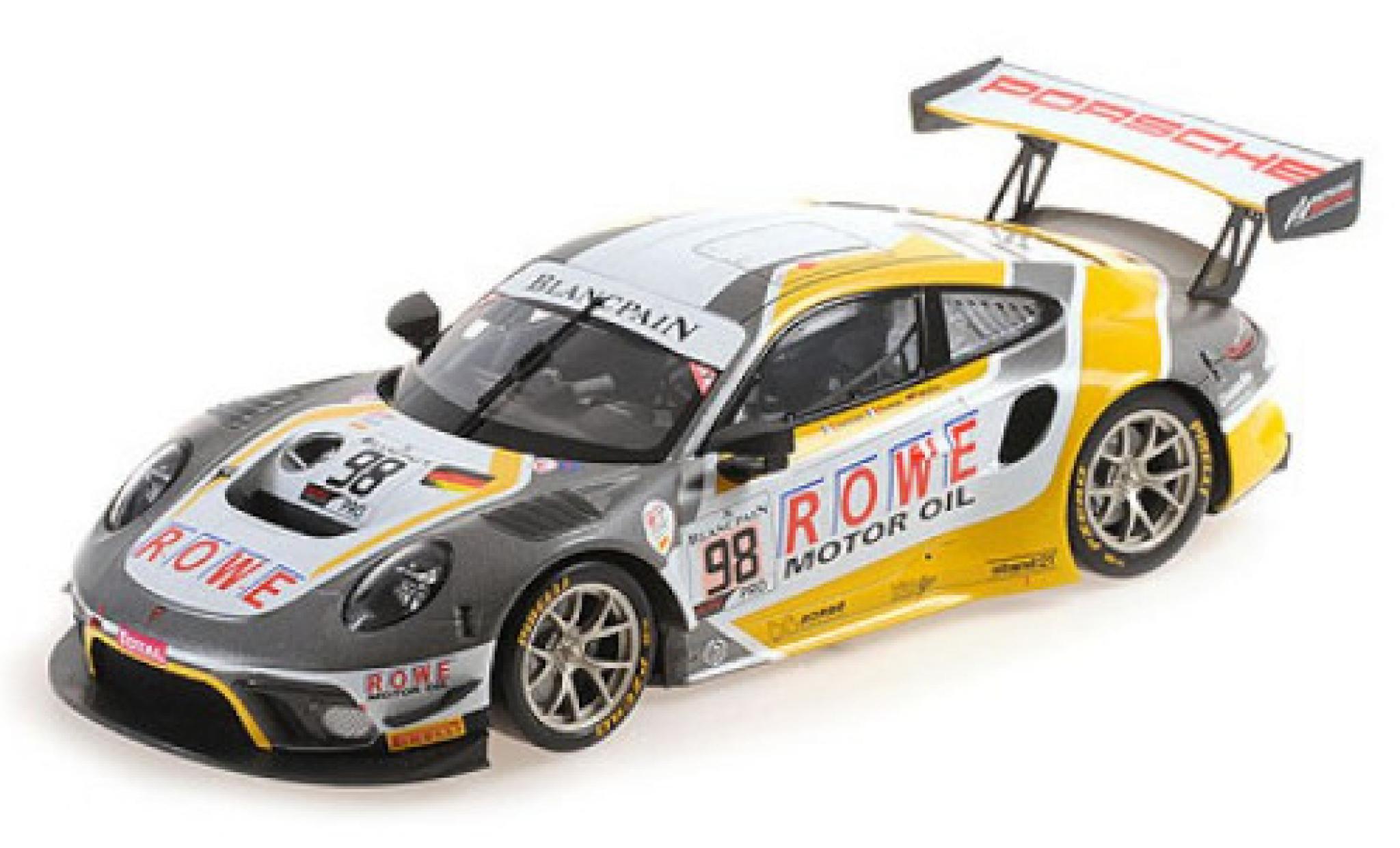 Porsche 992 GT3 R 1/18 Minichamps 911 GT3 R (991.2) No.98 ROWE Racing 24h Spa 2019 R.Dumas/M.Jaminet/S.M&uuml;ller diecast model cars