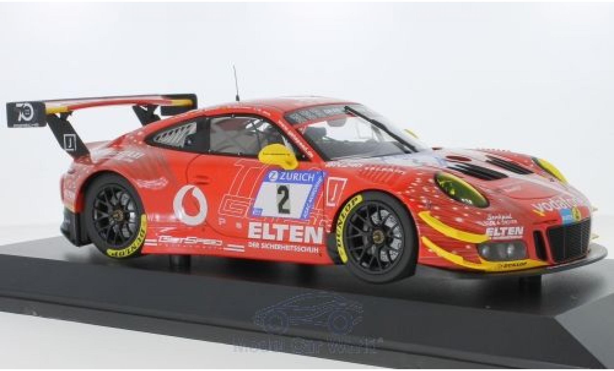 Porsche 991 GT3 R 1/18 Minichamps 911 GT3 R No.2 Gigaspeed Team Getspeed Vodafone 24h N&uuml;rburgring 2018 S.Jans/M.B&ouml;ckmann/J.E.Slooten/L.Luhr diecast model cars