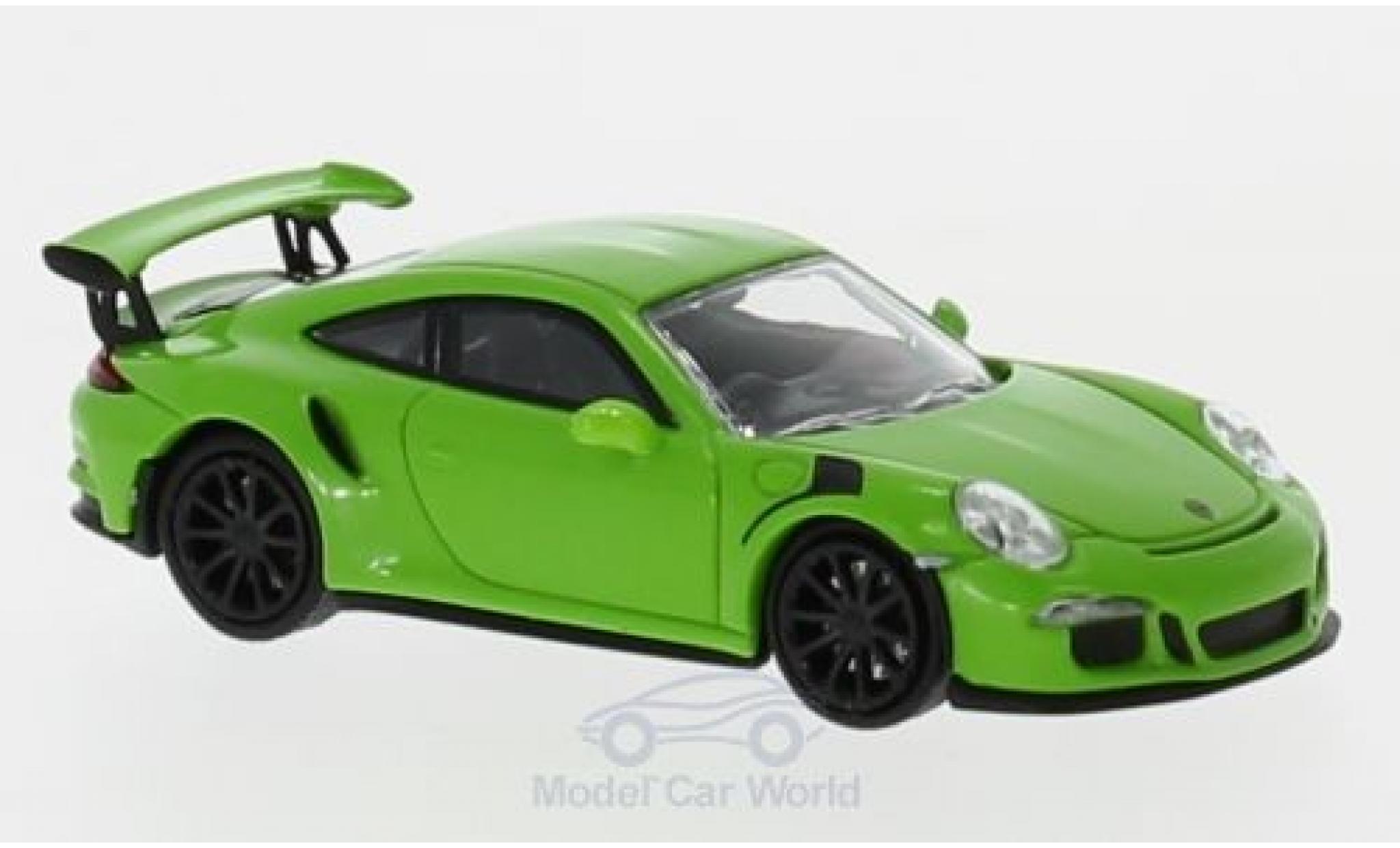 Porsche 991 GT3 RS 1/87 Minichamps 911 GT3 RS green 2015 diecast model cars