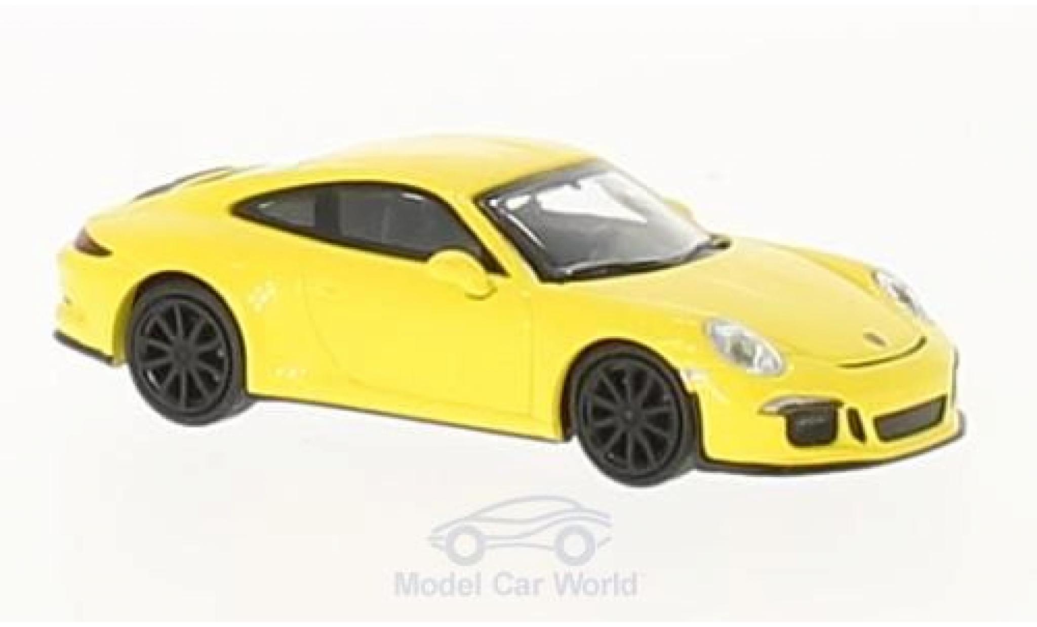Porsche 991 R 1/87 Minichamps 911 R yellow 2016 mit blacken Felgen diecast model cars