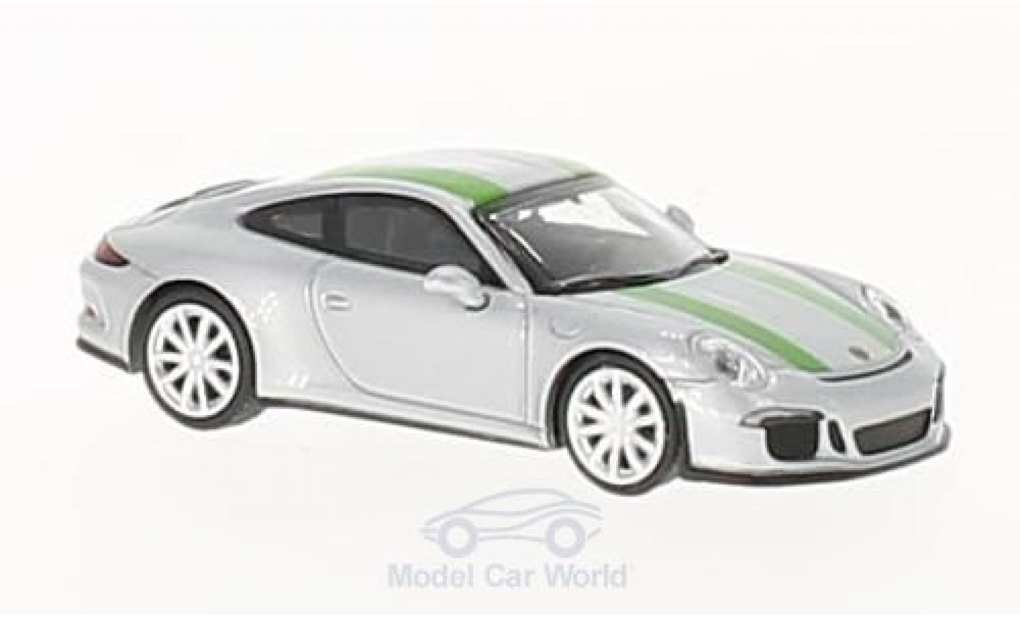 Porsche 991 R 1/87 Minichamps 911 R grey/green 2016 diecast model cars