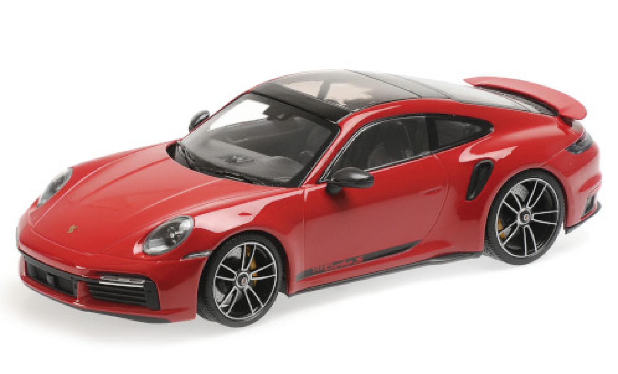 Porsche 992 Turbo s 1/18 Minichamps 911 Turbo S () red/Dekor 2020 diecast model cars