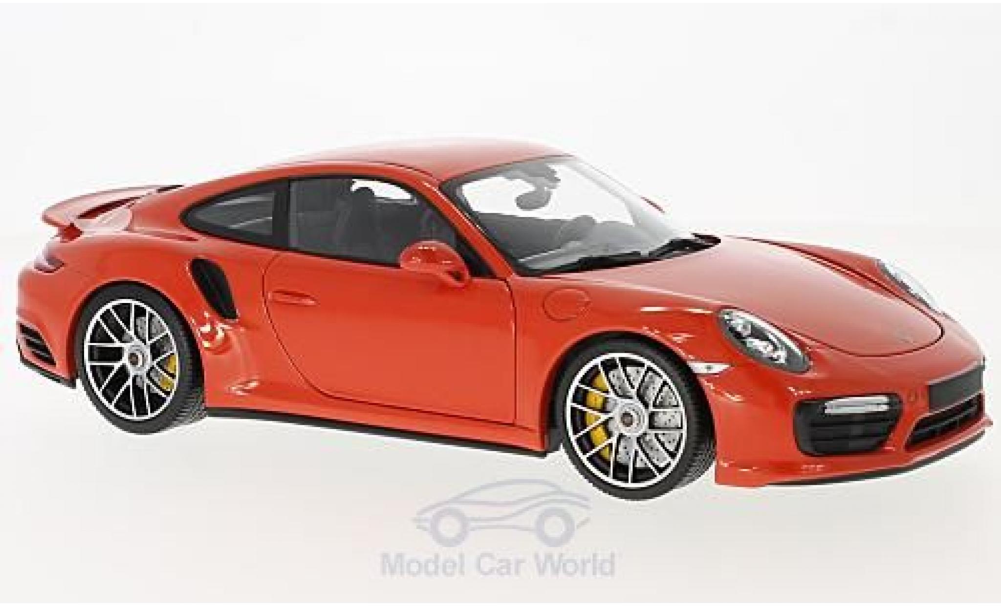 Porsche 991 Turbo S 1/18 Minichamps 911 Turbo S orange 2016 diecast model cars