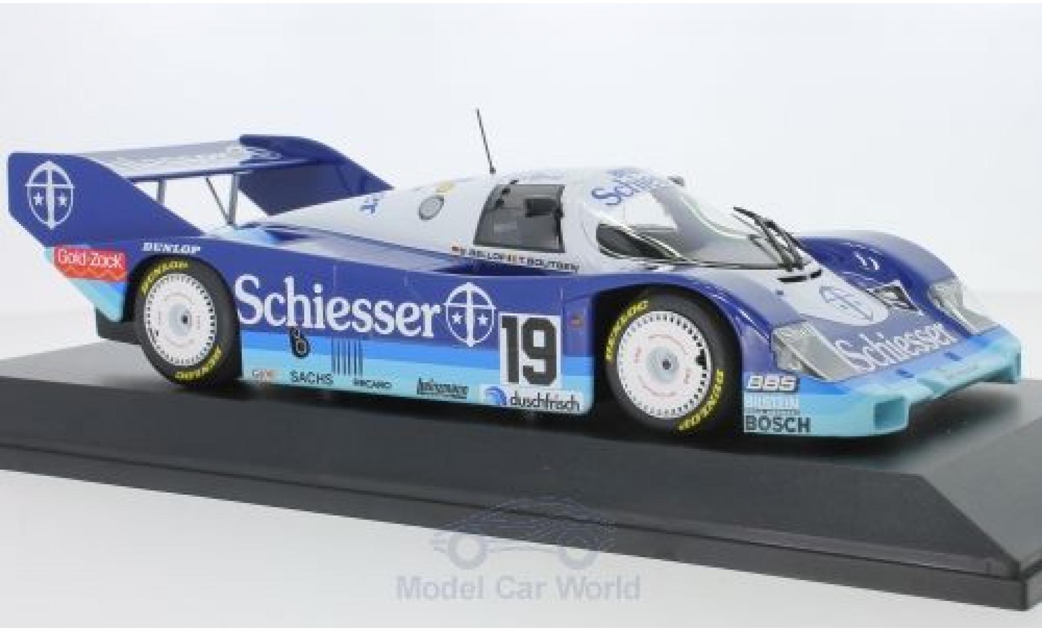 Porsche 956 1985 1/18 Minichamps K No.19 Brun Racing Schiesser 1000 Km Hockenheim 1985 S.Bellof/T.Boutsen diecast model cars