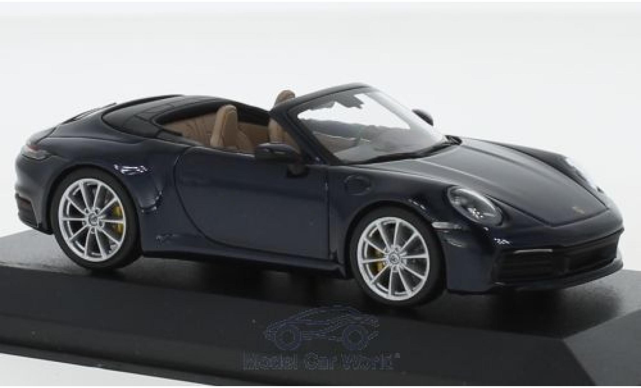 Porsche 992 4S 1/43 Minichamps Carrera 4S metallic blue diecast model cars