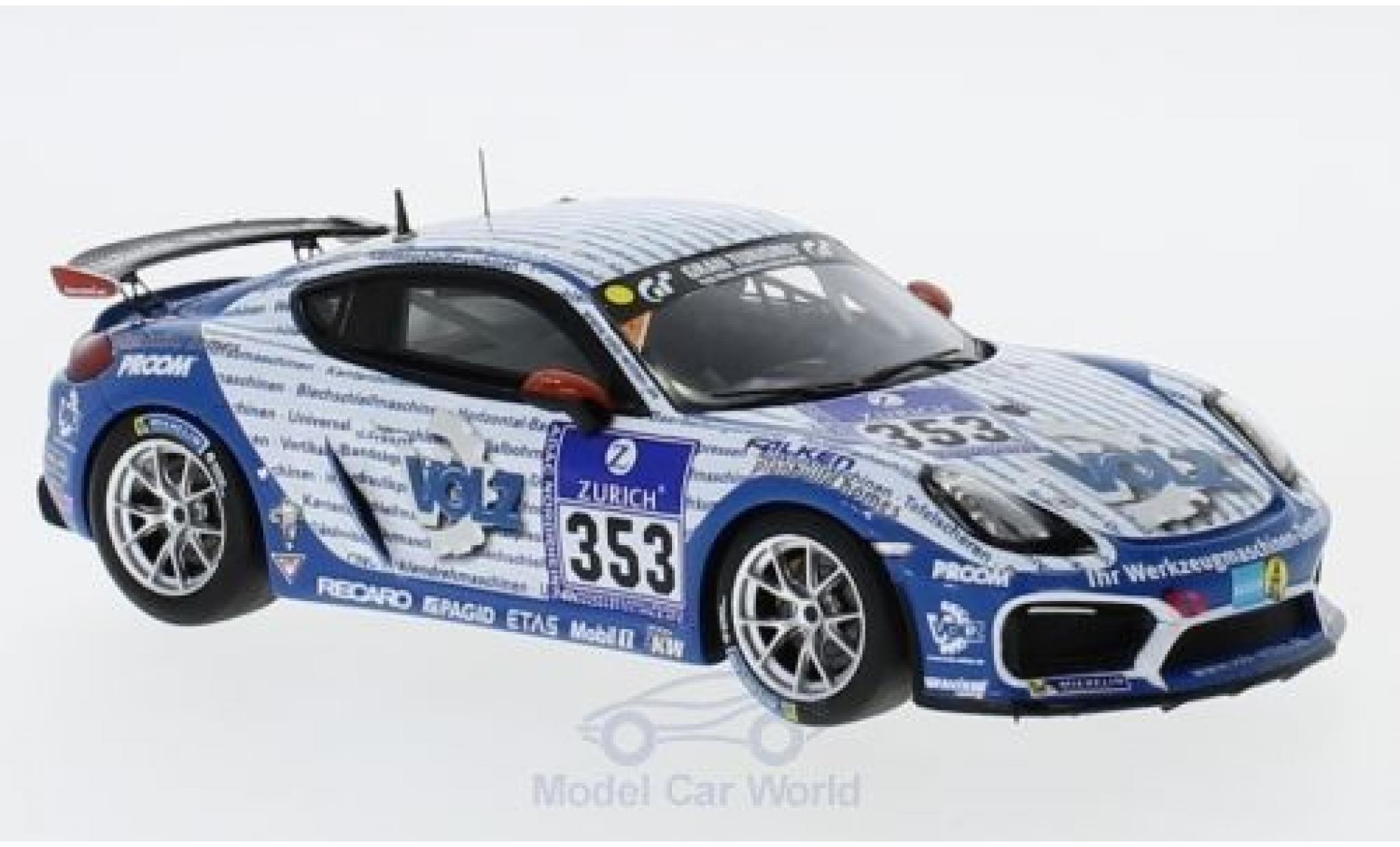 Porsche Cayman GT4 Clubsport 1/43 Minichamps GT4 Clubsport No.353 Mathol Racing e.V 24h N&uuml;rburgring 2016 M.Keilwerth/V.Wawer/R.Thomsen/W.Assmann diecast model cars