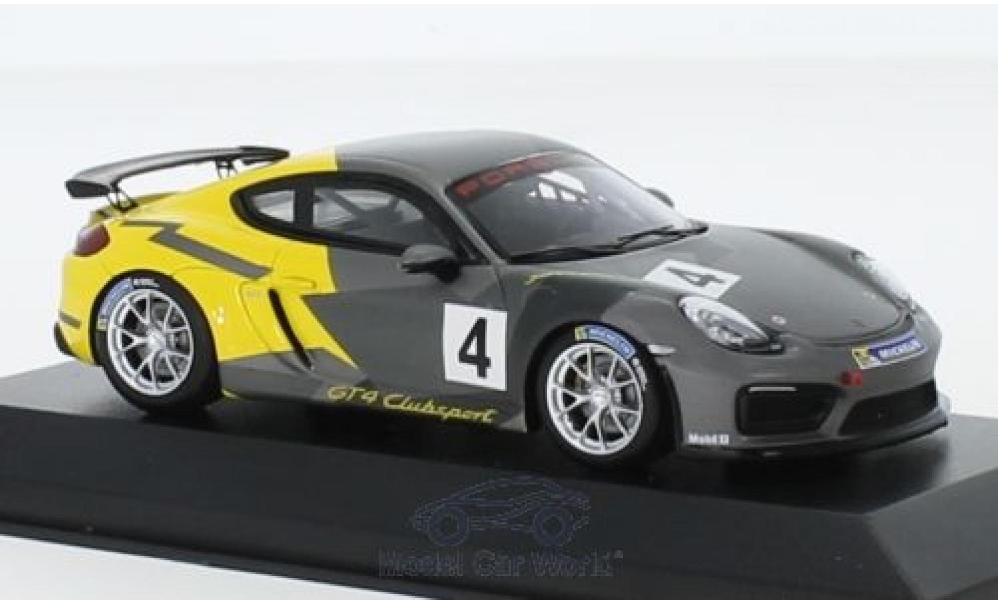 Porsche Cayman GT4 Clubsport 1/43 Minichamps GT4 Clubsport No.4 2016 Testcar Weissach diecast model cars