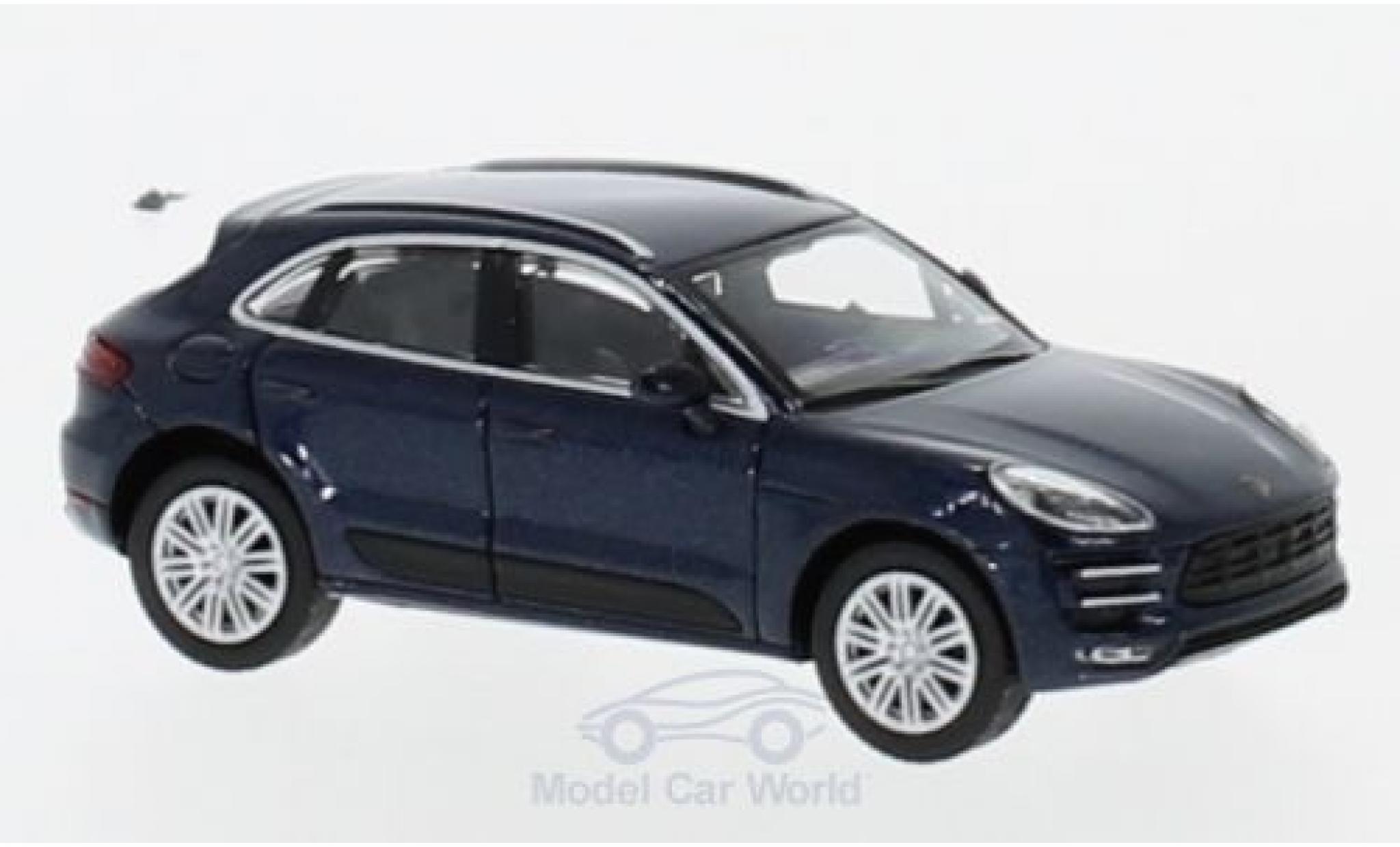 Porsche Macan Turbo 1/87 Minichamps Turbo metallic blue 2013 diecast model cars