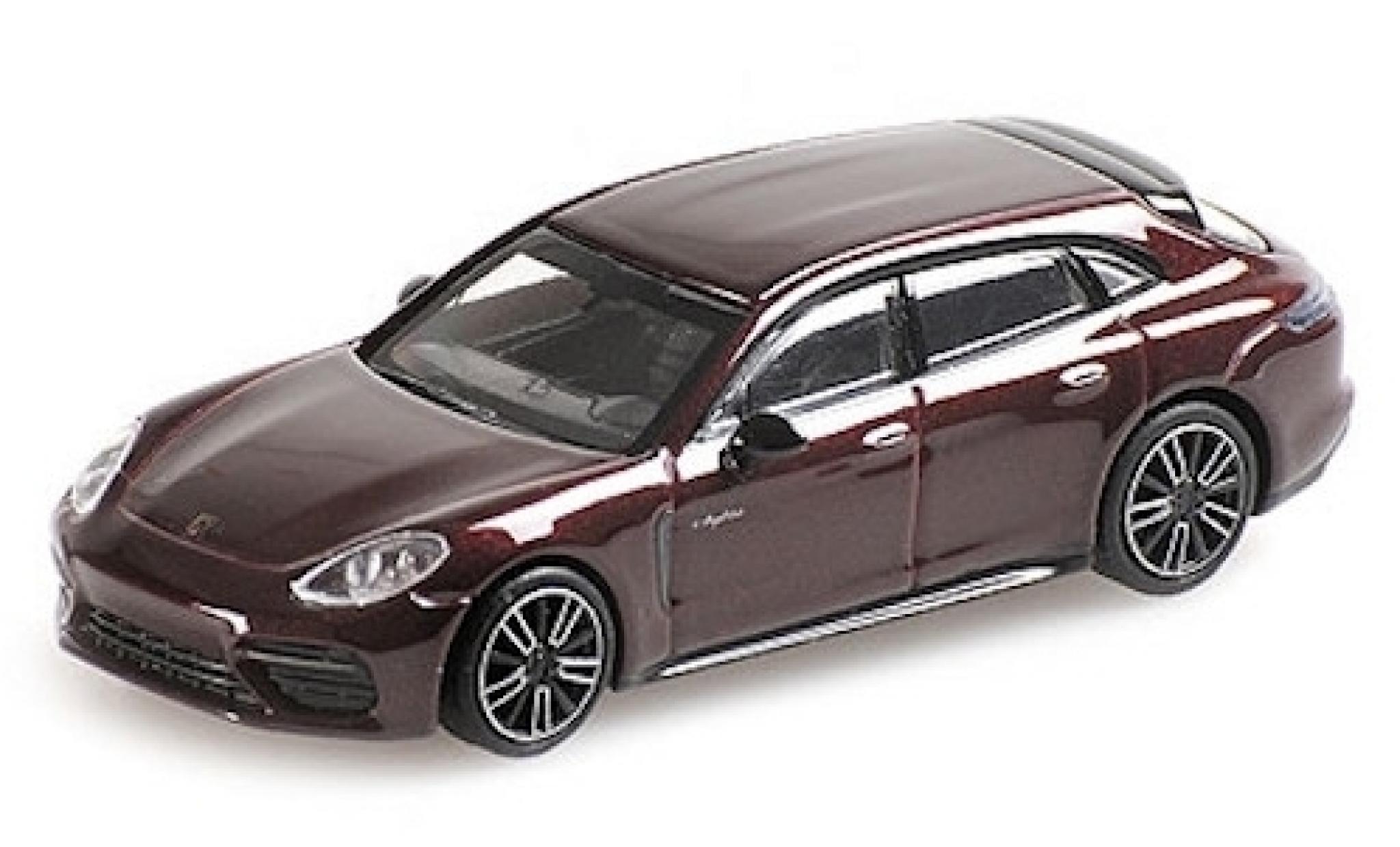 Porsche Panamera e-hybrid 1/87 Minichamps Turbo S E-Hybrid Sport Turismo metallic red 2017 diecast model cars