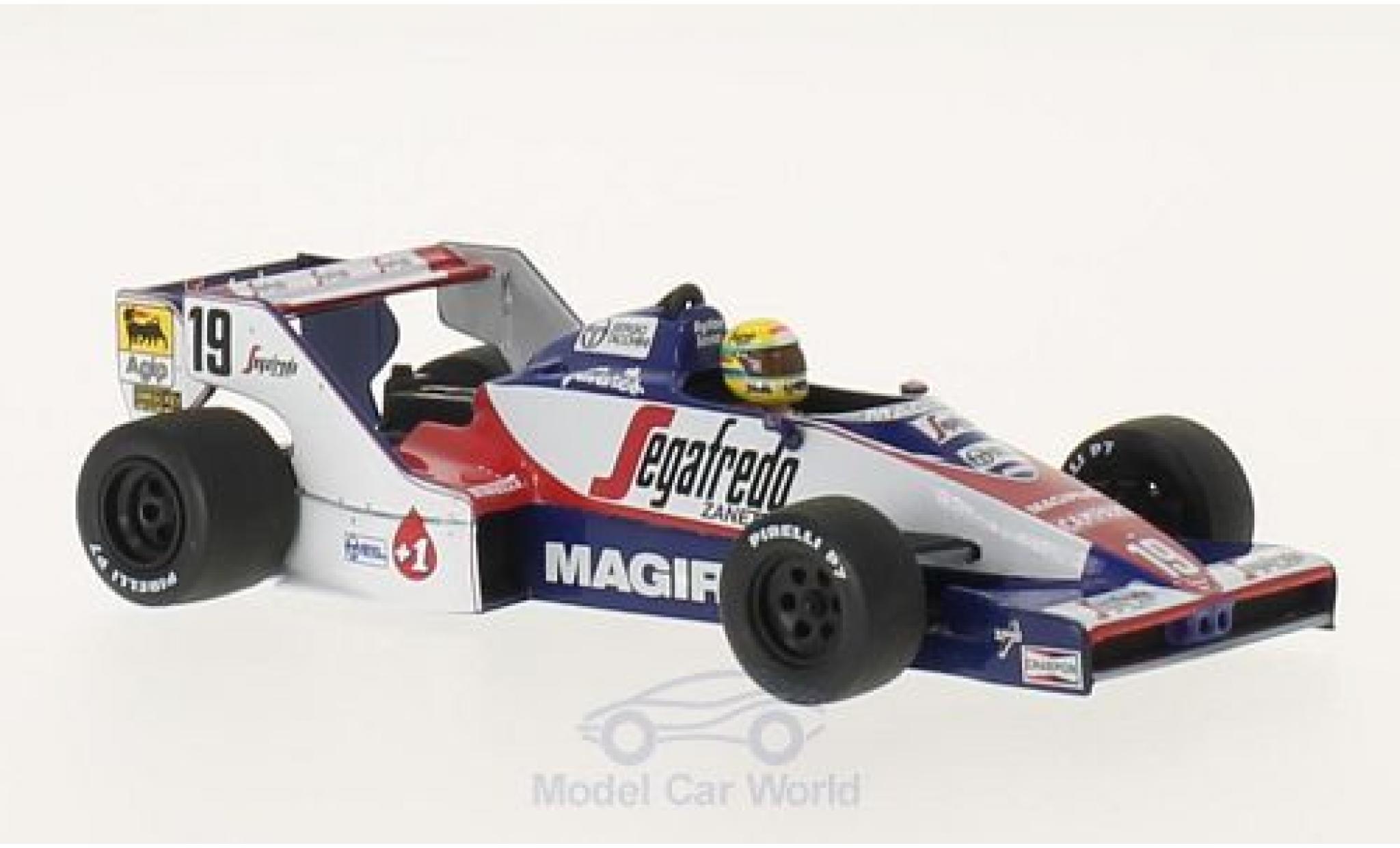 Toleman HART 1/43 Minichamps Hart TG 183B No.19 Segafredo Formel 1 GP Brasilien 1984 Ayrton Senna Collection A.Senna diecast model cars