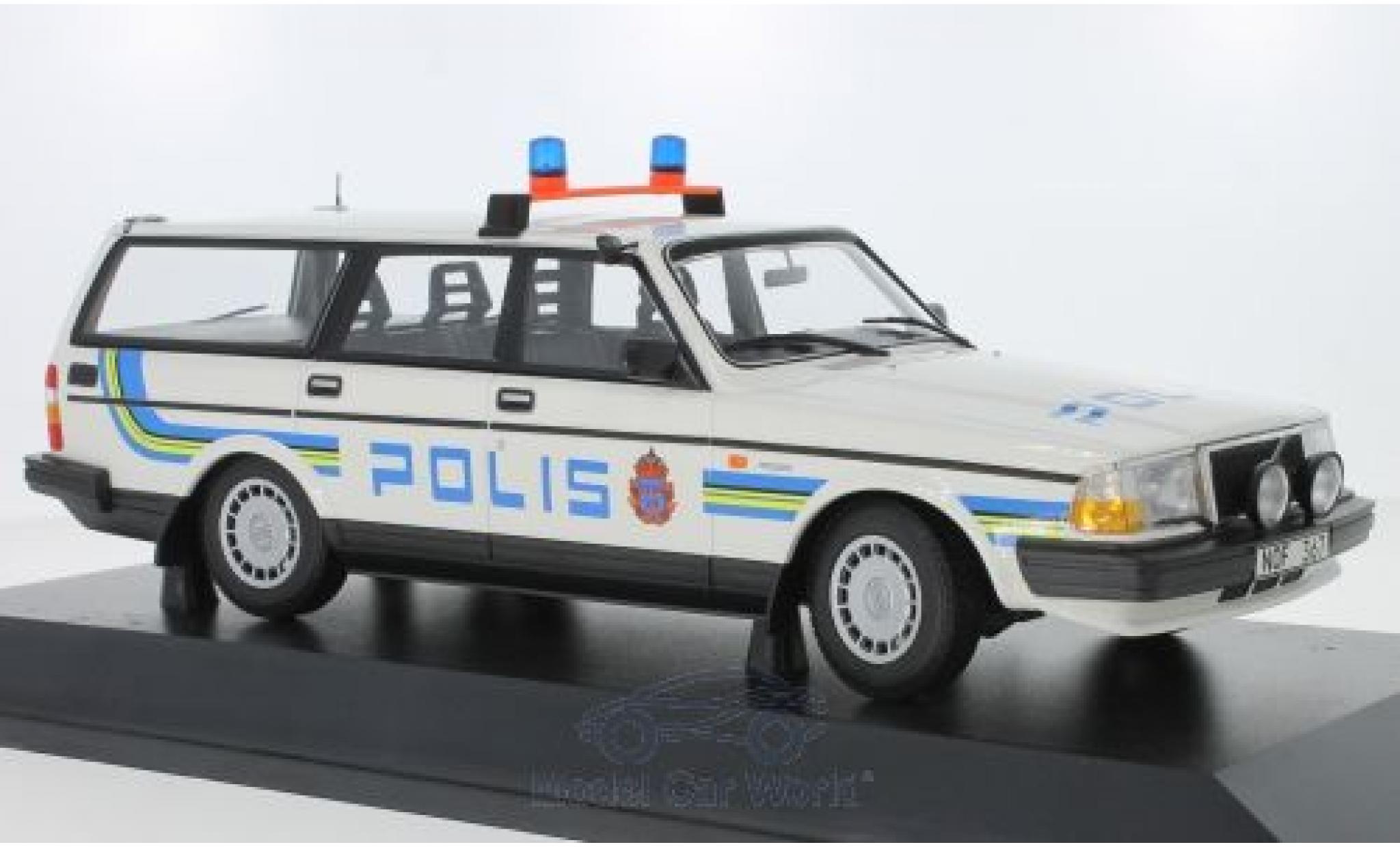 Volvo 240 1/18 Minichamps GL Estate Polis Sweden 1986 diecast model cars