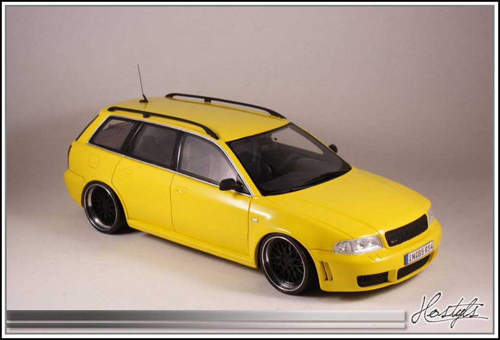 Audi RS4 1/18 Ottomobile B5 Black and Yellow diecast model cars