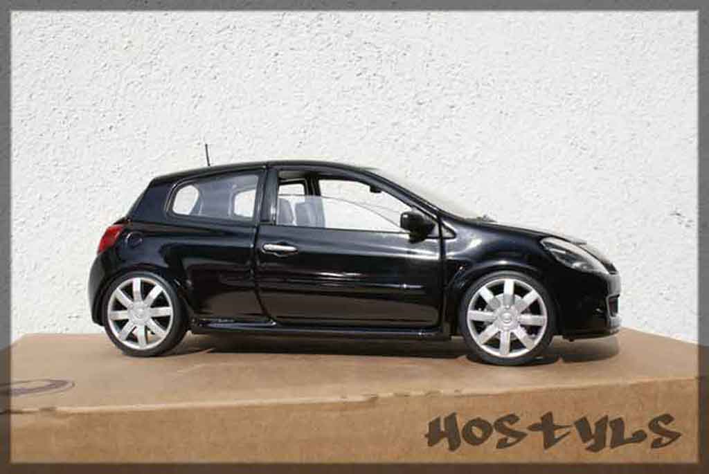 Renault Clio 3 RS 1/18 Solido 3 RS black preparee tuning diecast model cars
