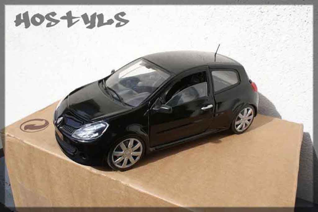 Renault Clio 3 RS black preparee tuning 1/18 Solido
