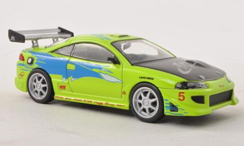 Mitsubishi Eclipse 1/43 Greenlight Tuning grun mit Dekor Fast & Furious 1995 diecast model cars