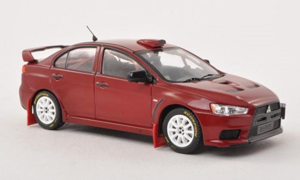 Mitsubishi Lancer 1/43 IXO Evo X Gr.N WRC Rally Edition red Plain Body Version 2007 diecast model cars