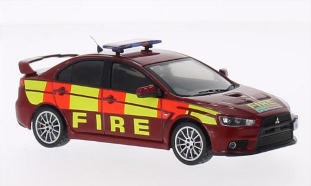 Mitsubishi Lancer 1/43 IXO Evo X RHD Fire brigade 2011 diecast model cars