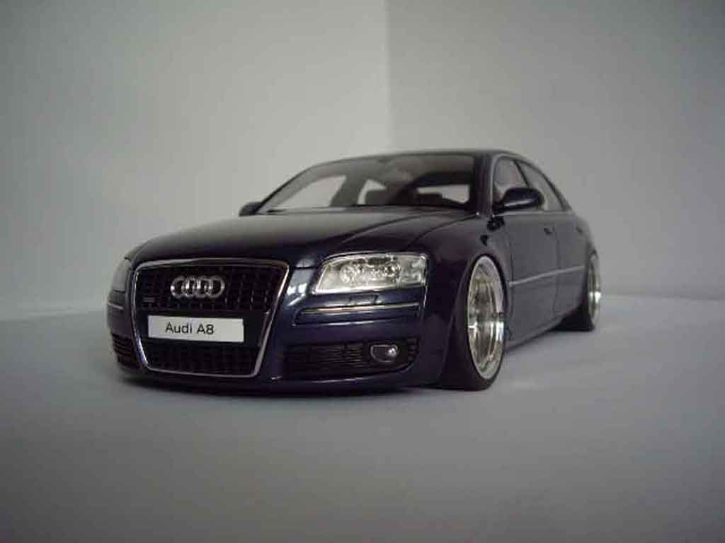Audi A8 berline 4.2 TDI blue fonce jantes bords larges 1/18 Norev