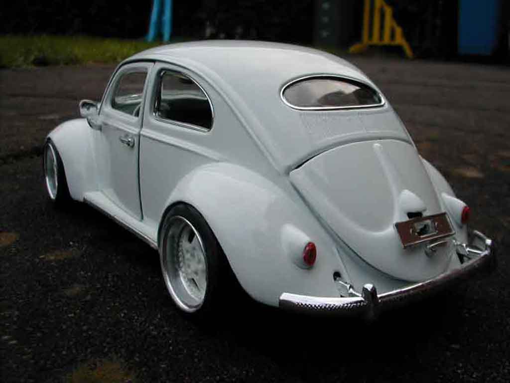 Volkswagen Kafer 1/18 Burago coccinelle white jantes porsche diecast model cars